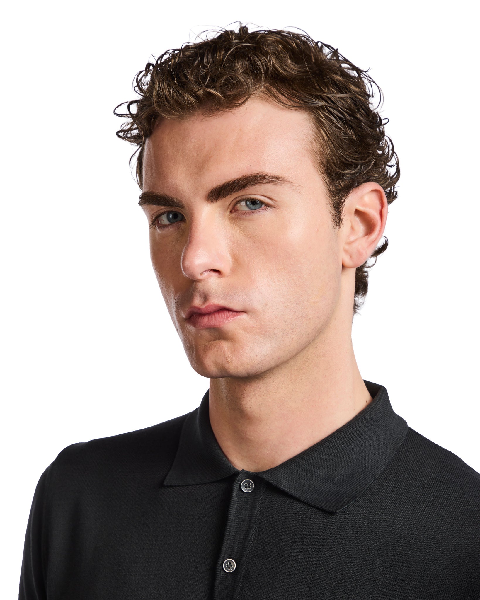 Polo Andrey de algodón negra
