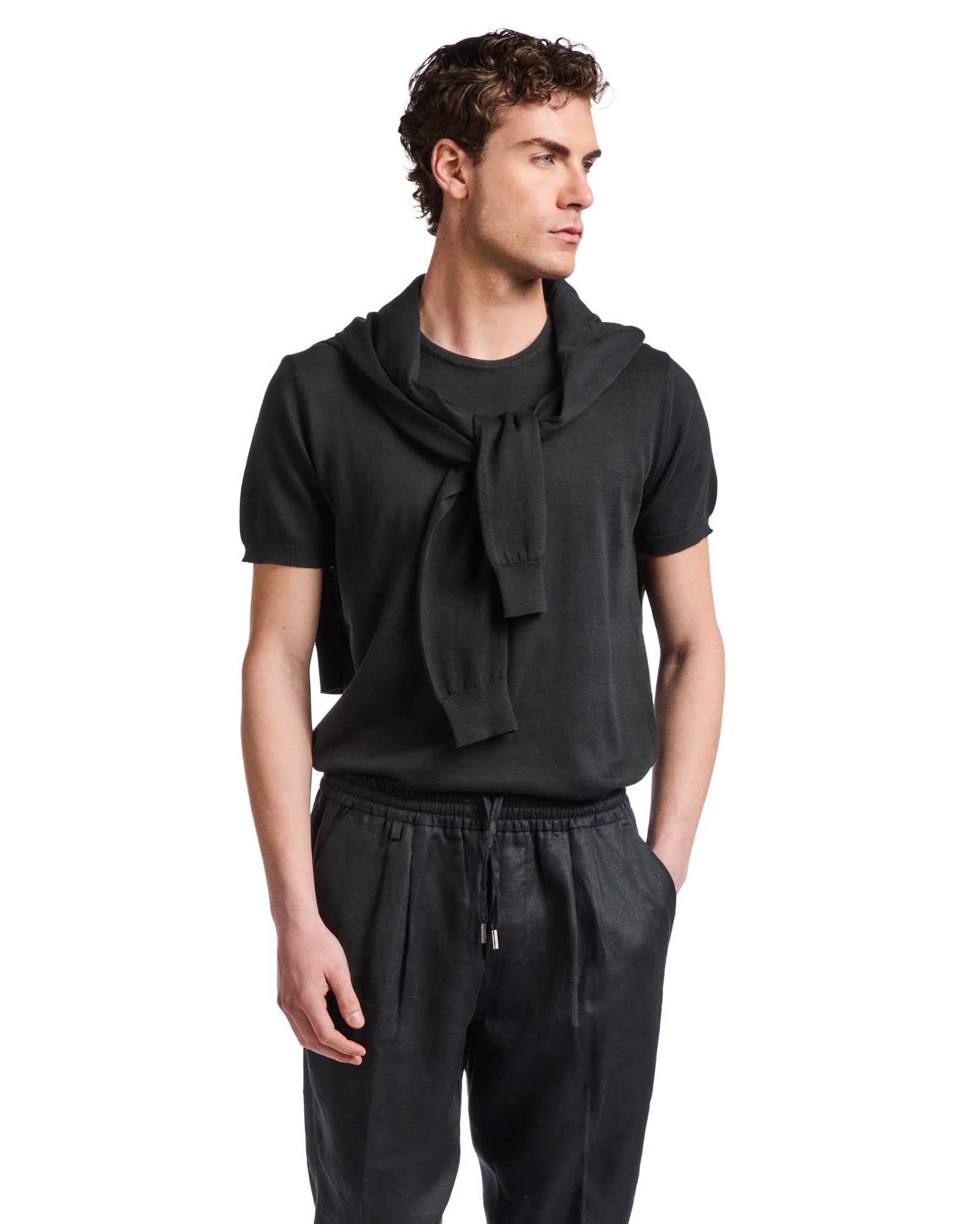 T-shirt Jannik in maglia nera