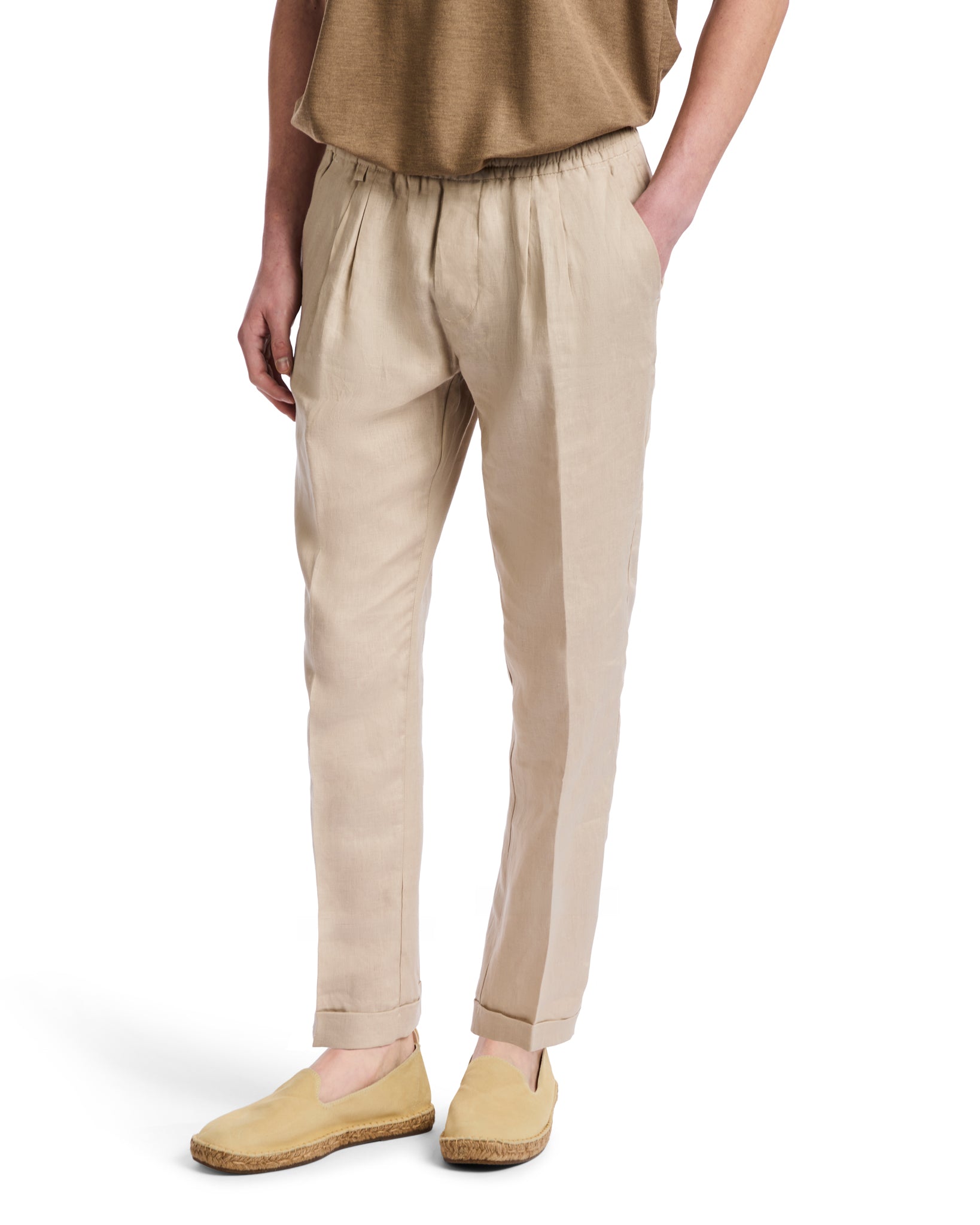 Pantalón Cary de puro lino color cuerda