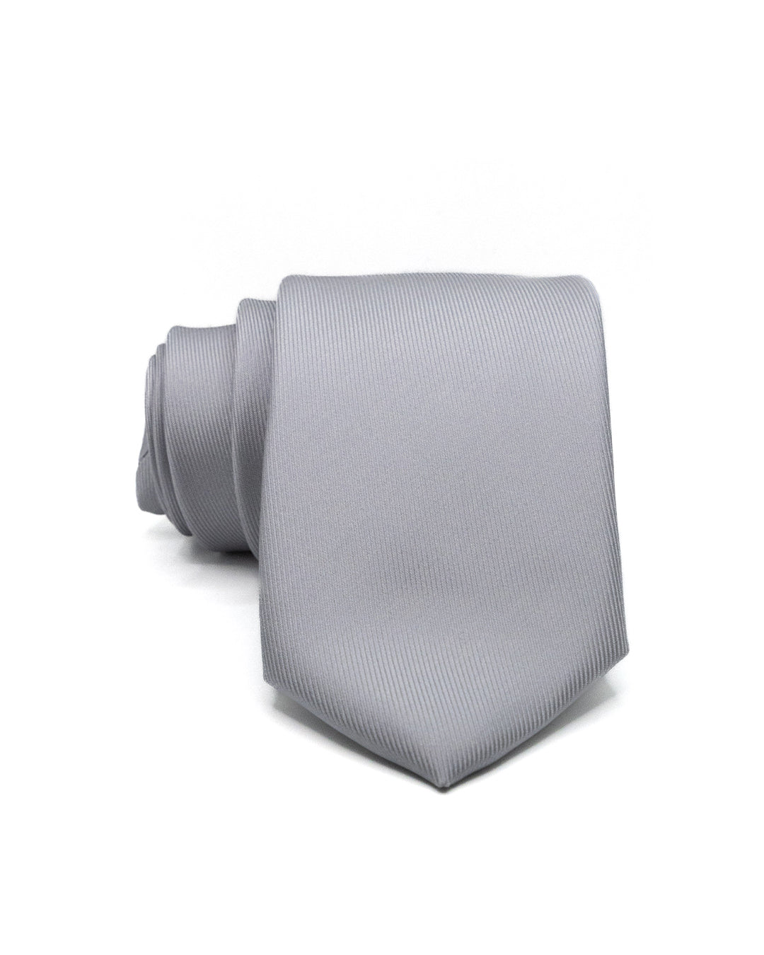 Corbata - de seda de sarga gris claro