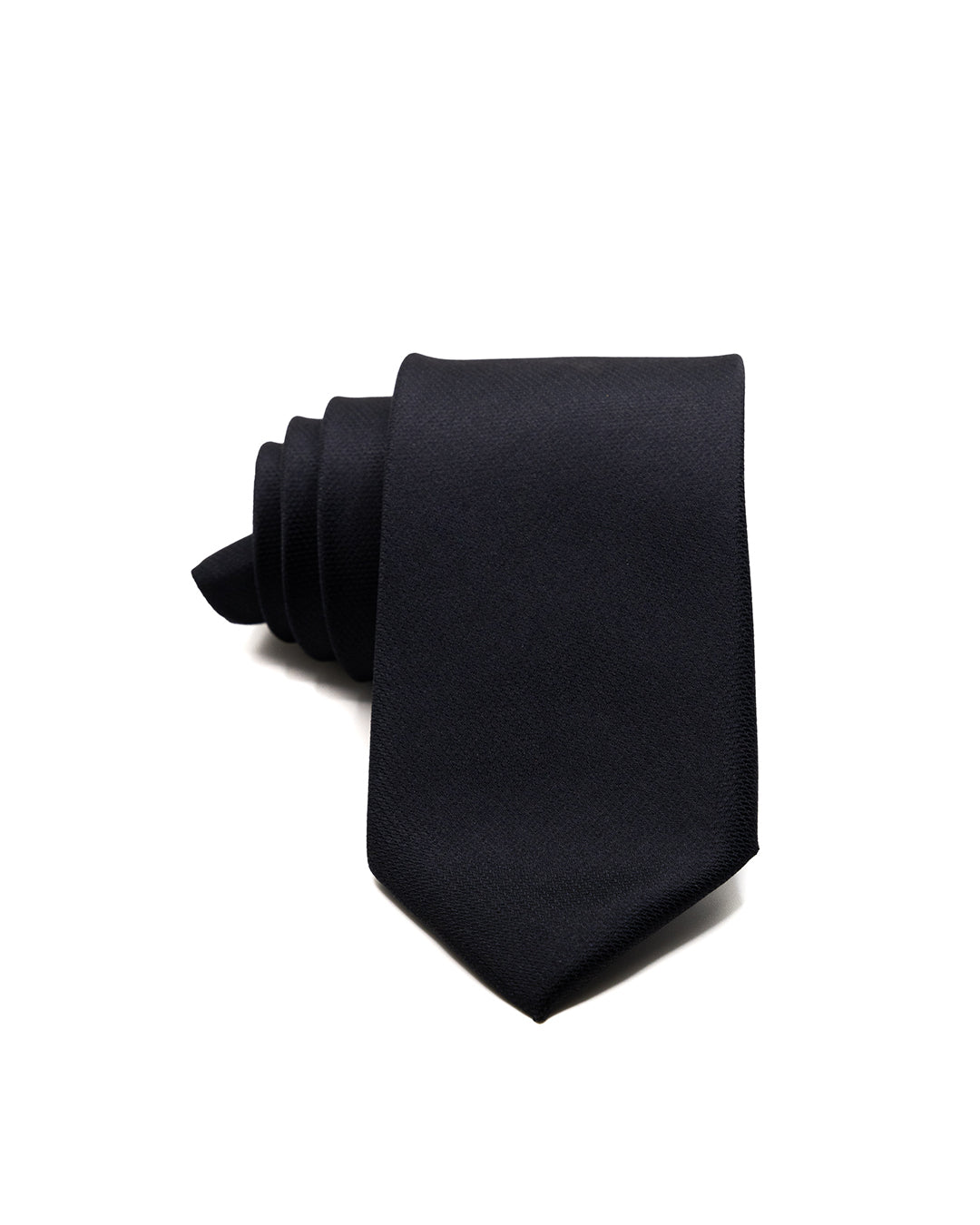 Corbata - de seda texturizada negra