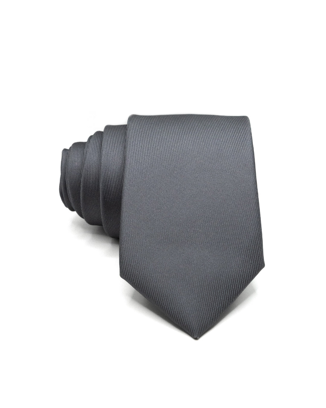 Corbata - de sarga de seda antracita