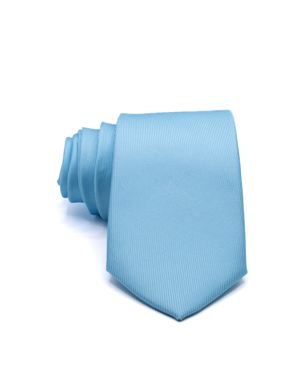 Corbata - de sarga de seda azul cielo