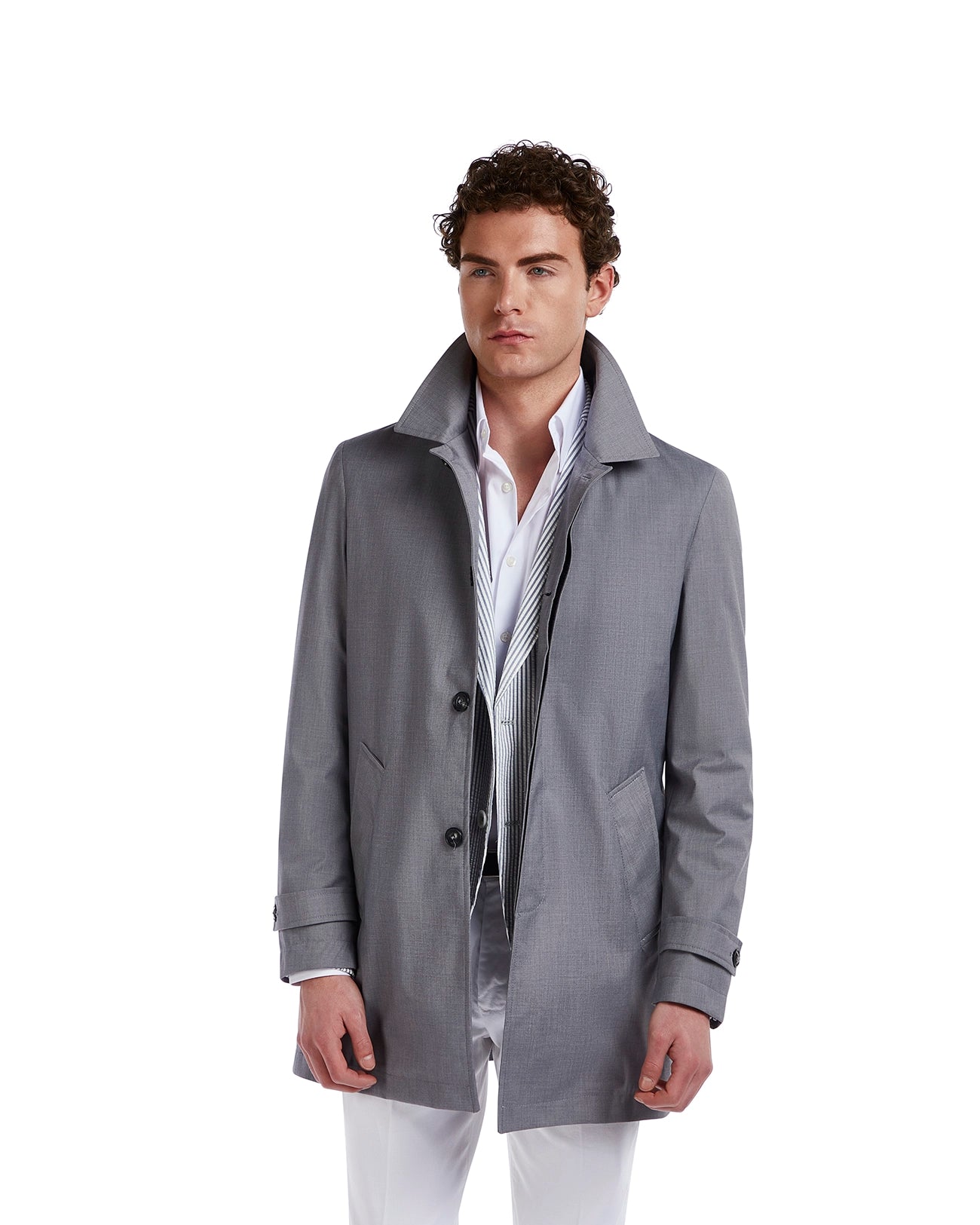 Gabardina Mantova sin forro gris