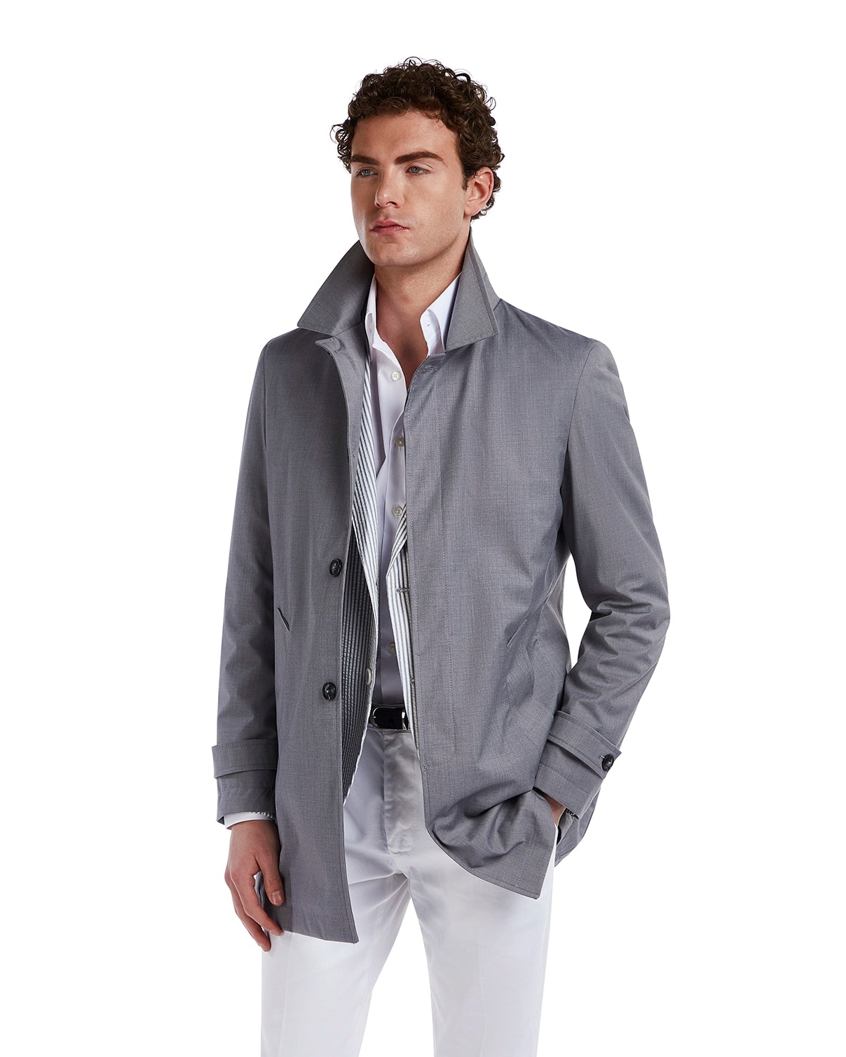 Gabardina Mantova sin forro gris