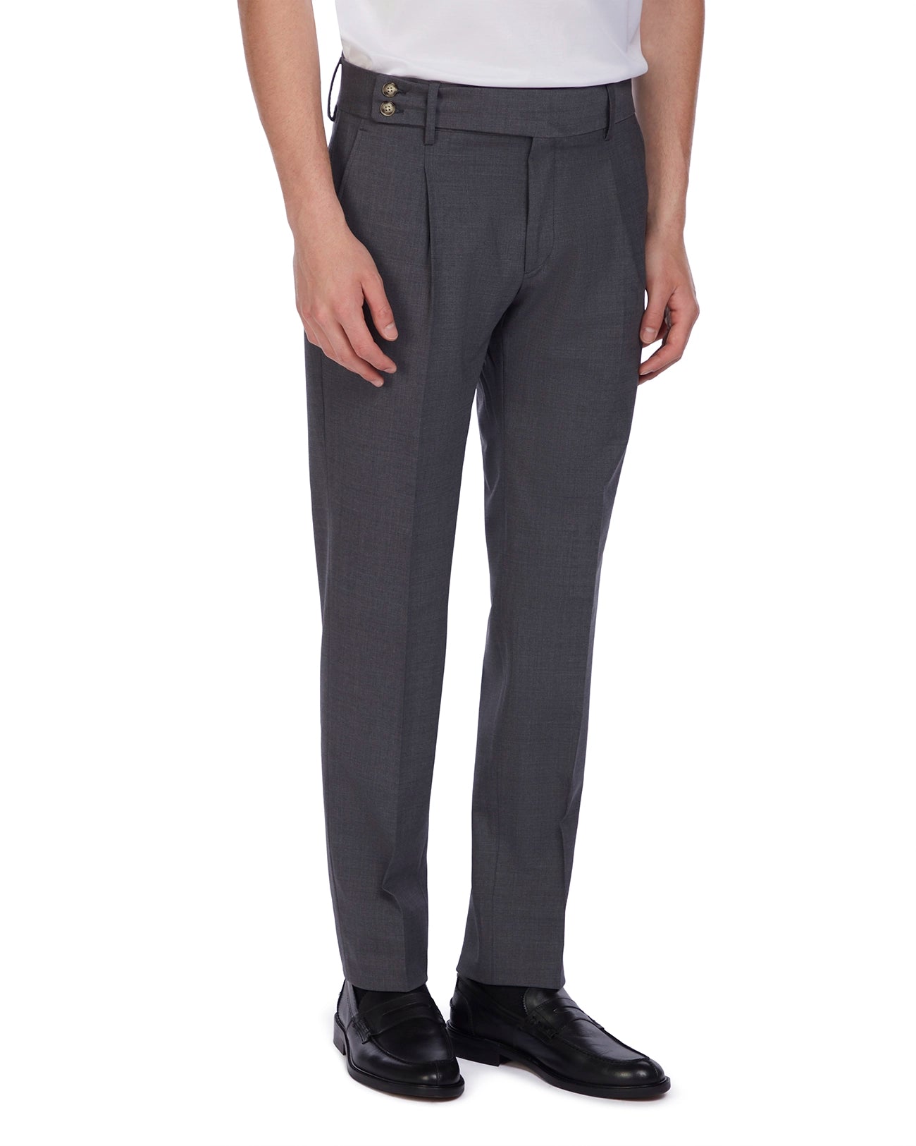 Pantalone Harlem in lana antracite