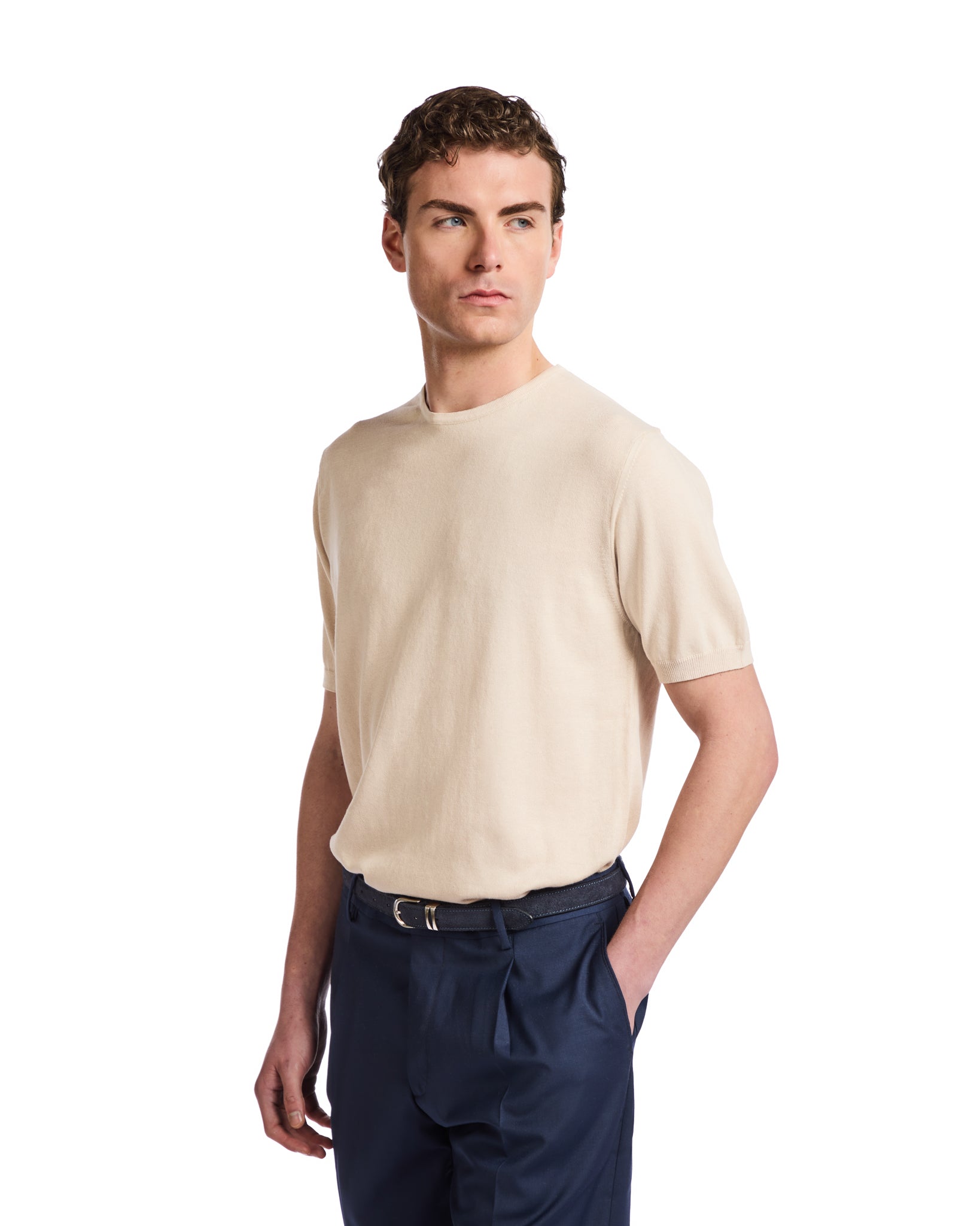 Camiseta Jannik de punto beige