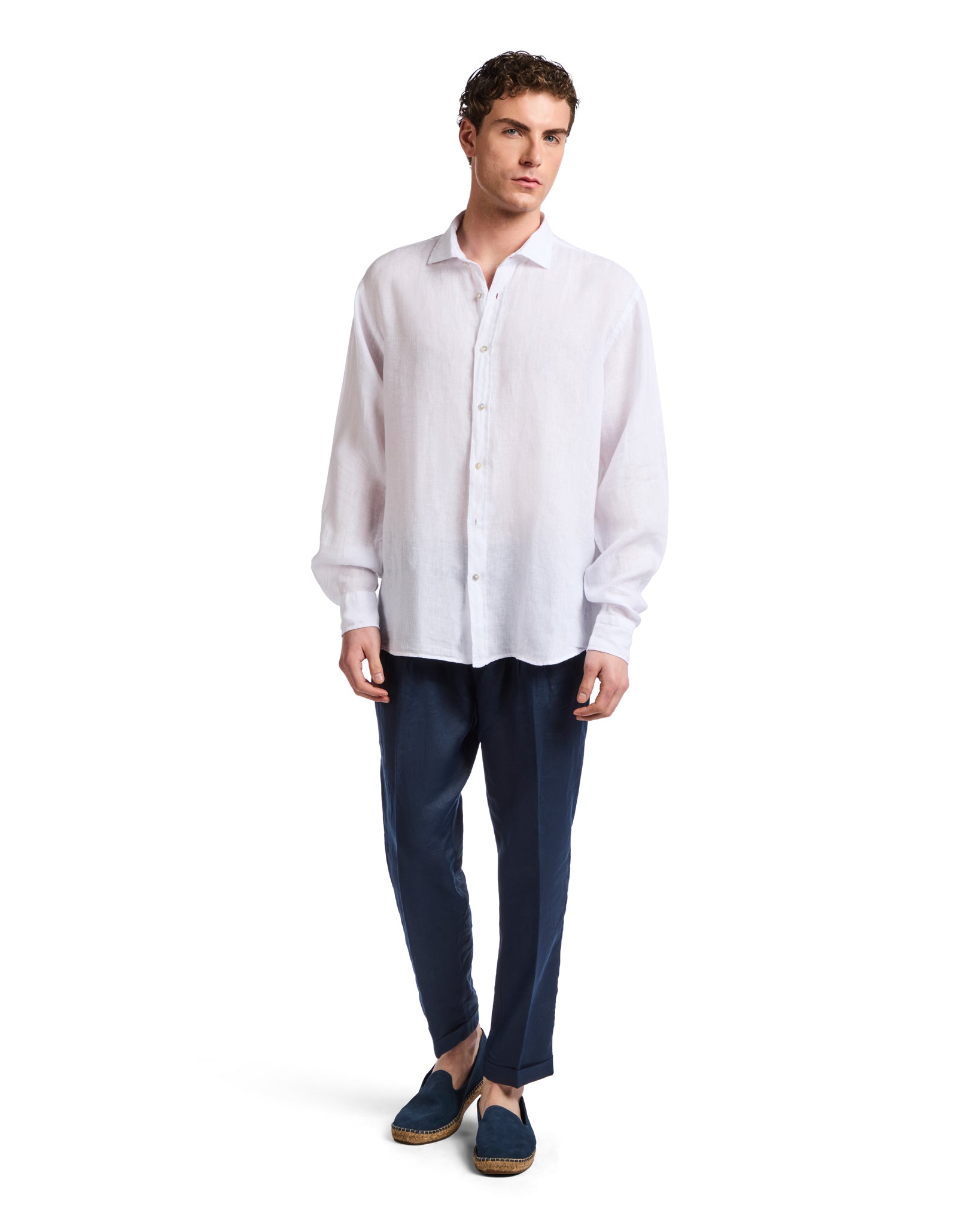 Camisa Montecarlo de lino puro blanca