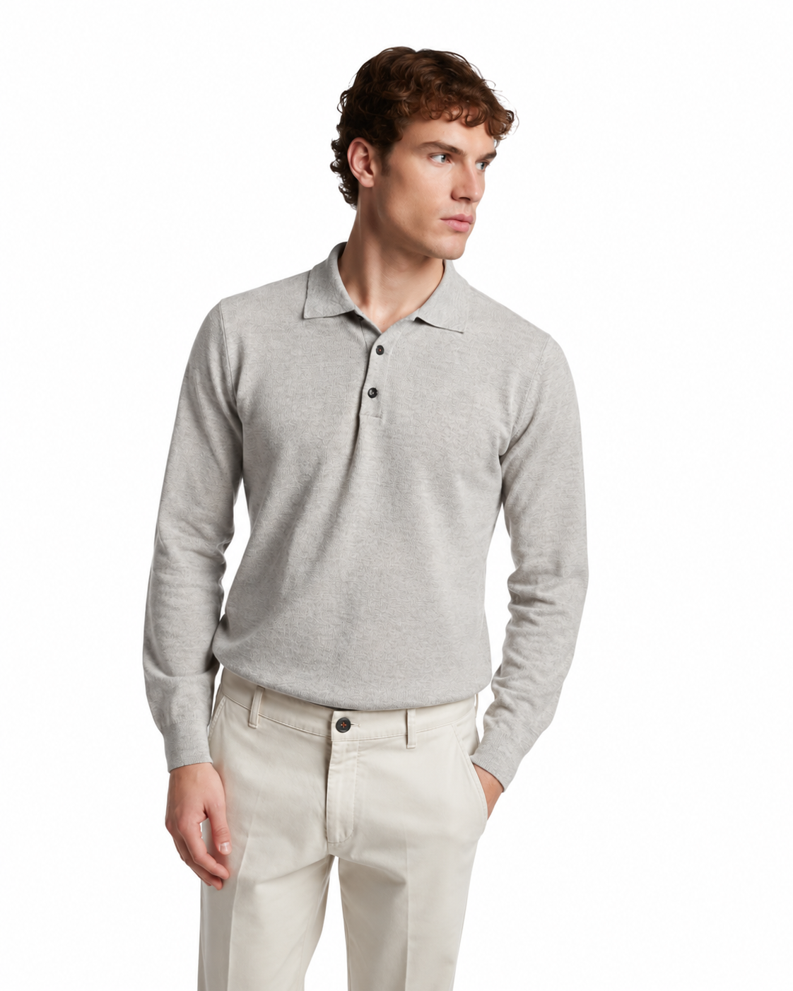 Grey Tollegno wool Rovigo polo shirt