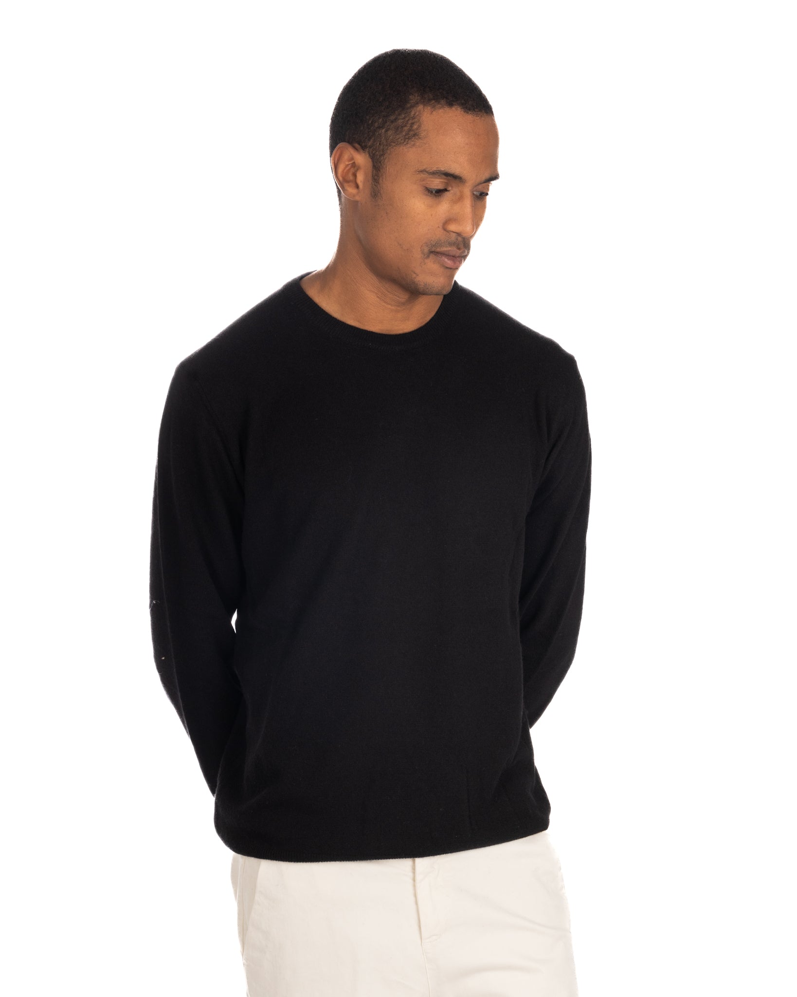 Dustin Crewneck in Black Cashmere Blend