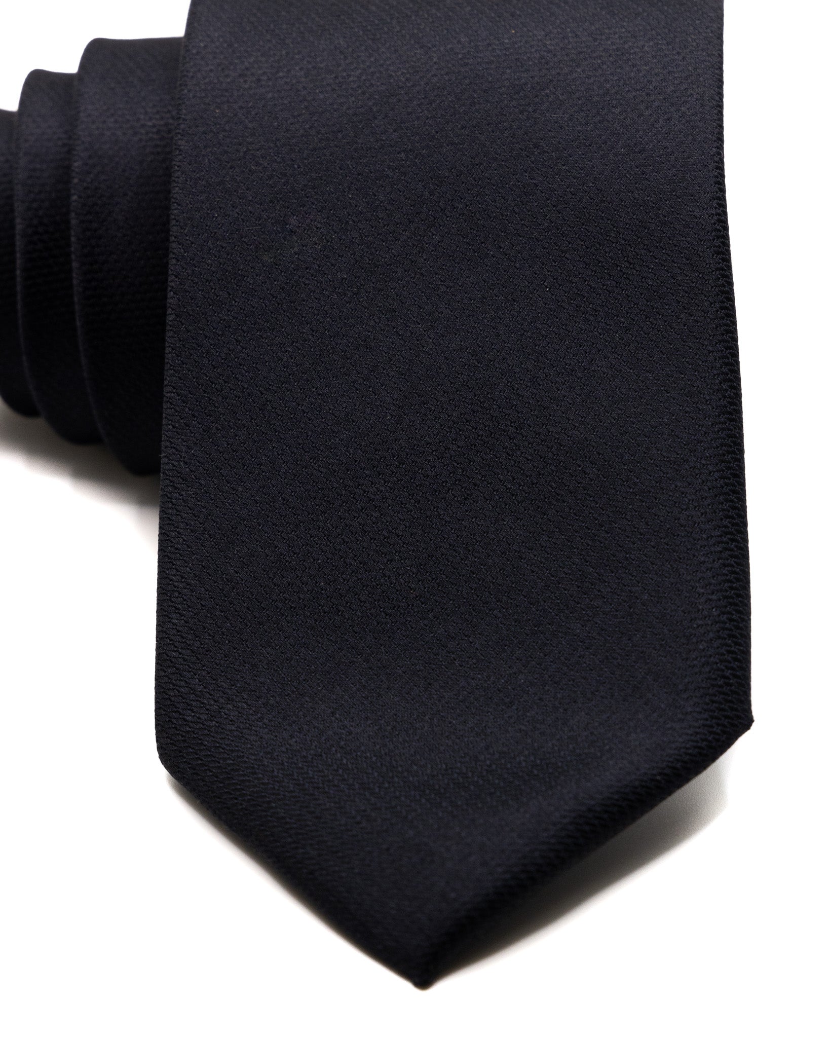 Corbata - de seda texturizada negra