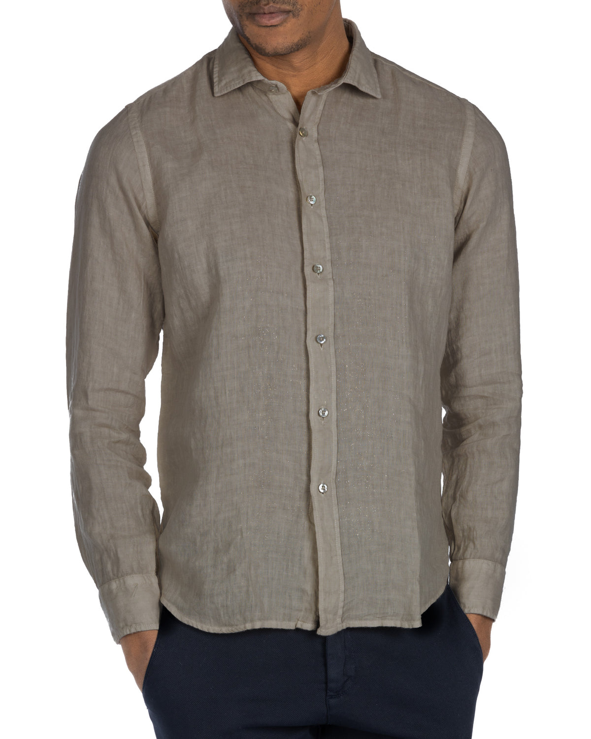 Montecarlo shirt in pure linen twine