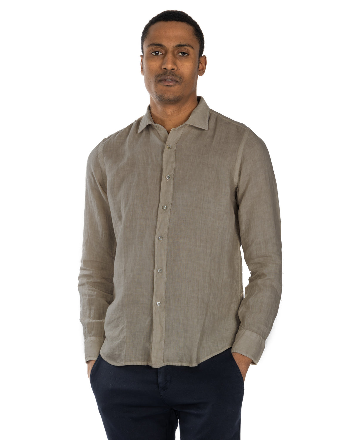 Montecarlo shirt in pure linen twine