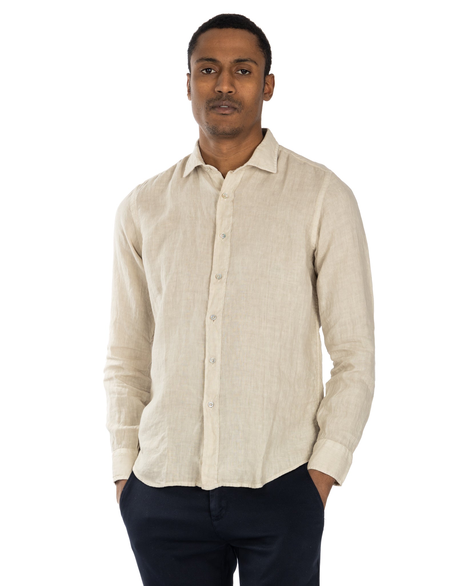 Montecarlo - pure linen sand shirt