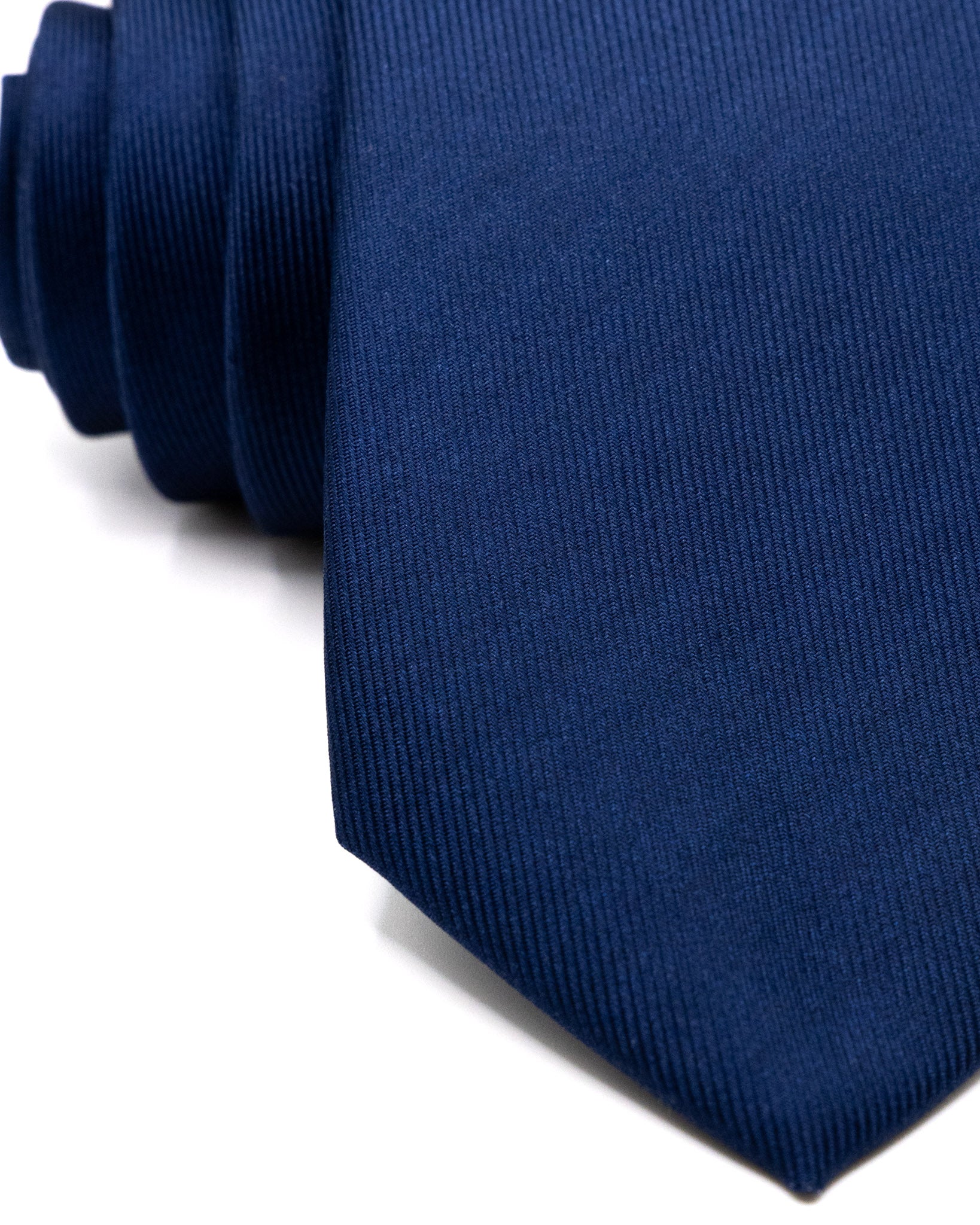 Corbata - de seda twill azul marino