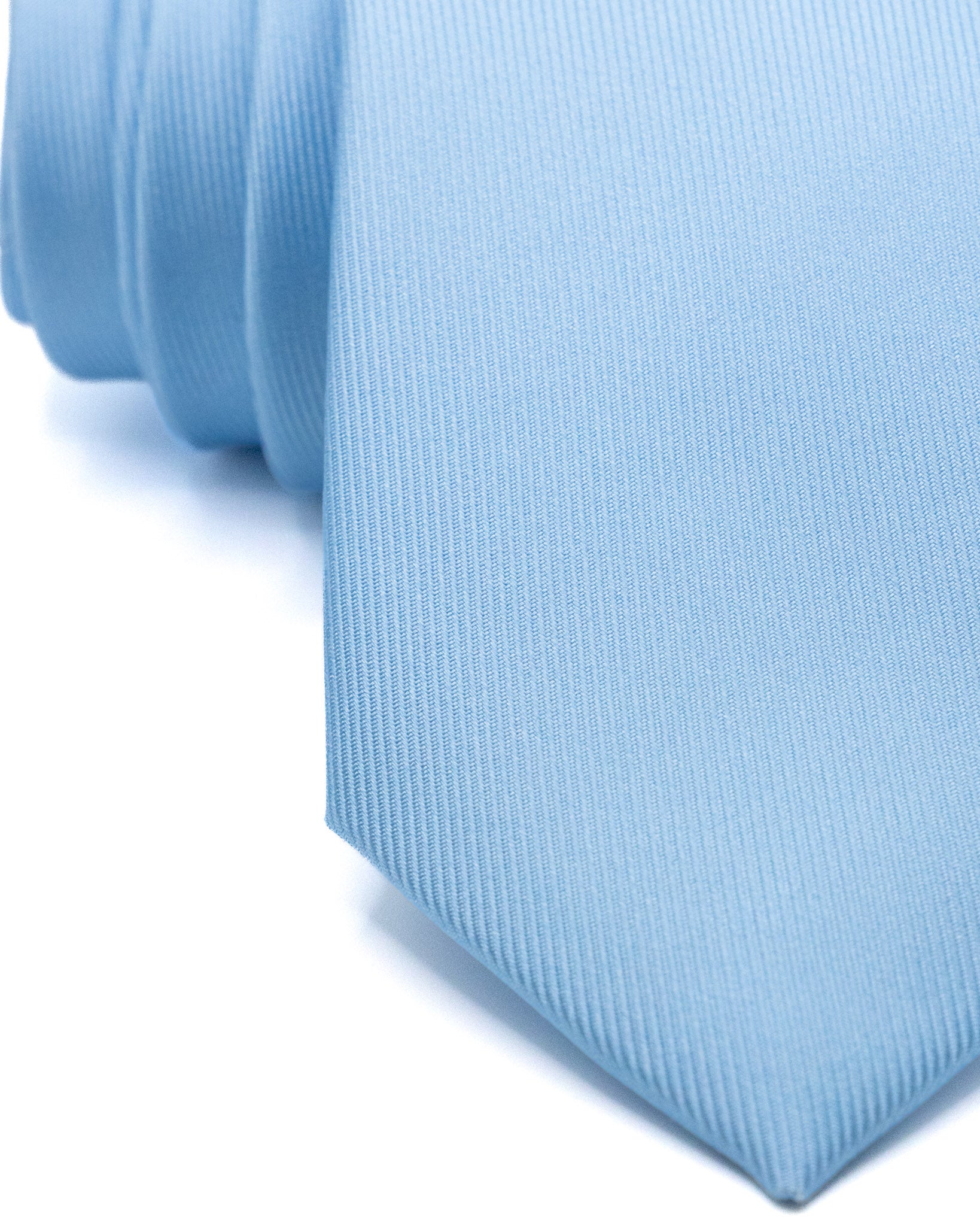 Corbata - de sarga de seda azul claro