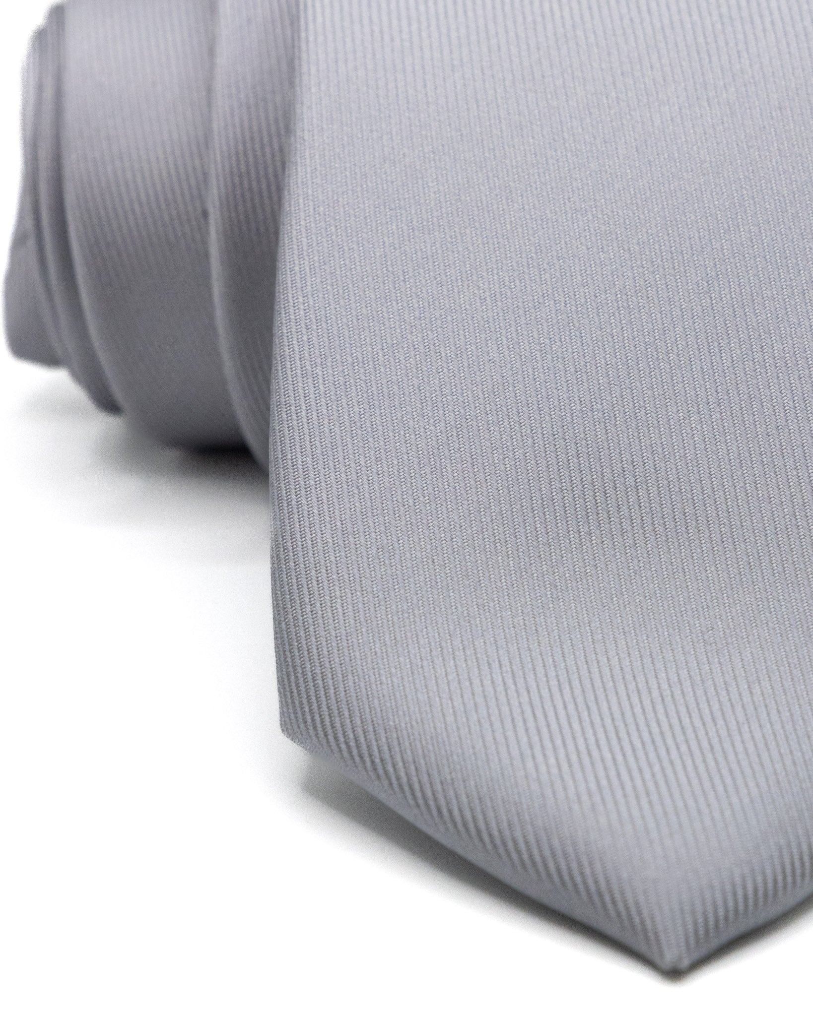 Corbata - de seda de sarga gris claro