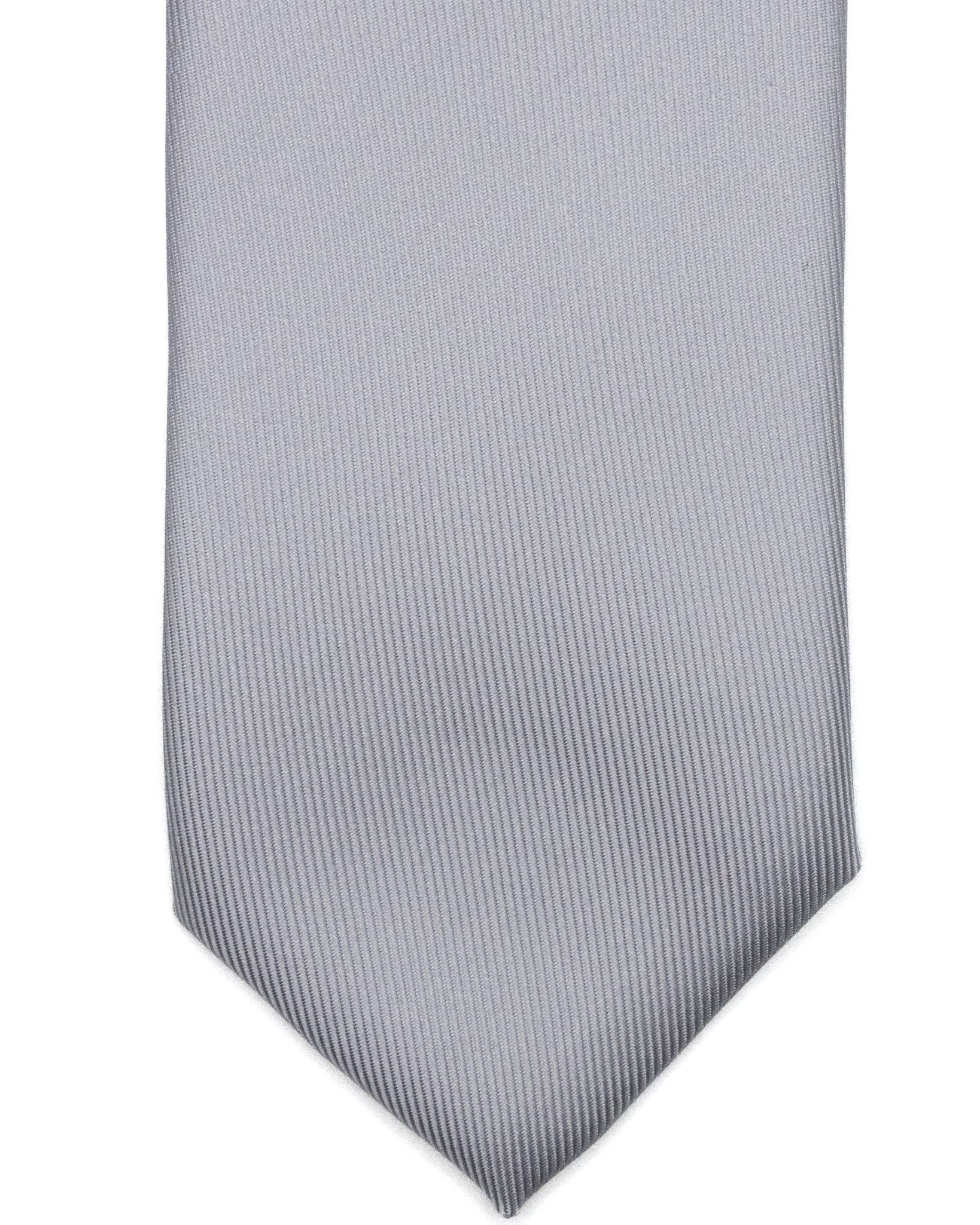 Corbata - de seda de sarga gris claro