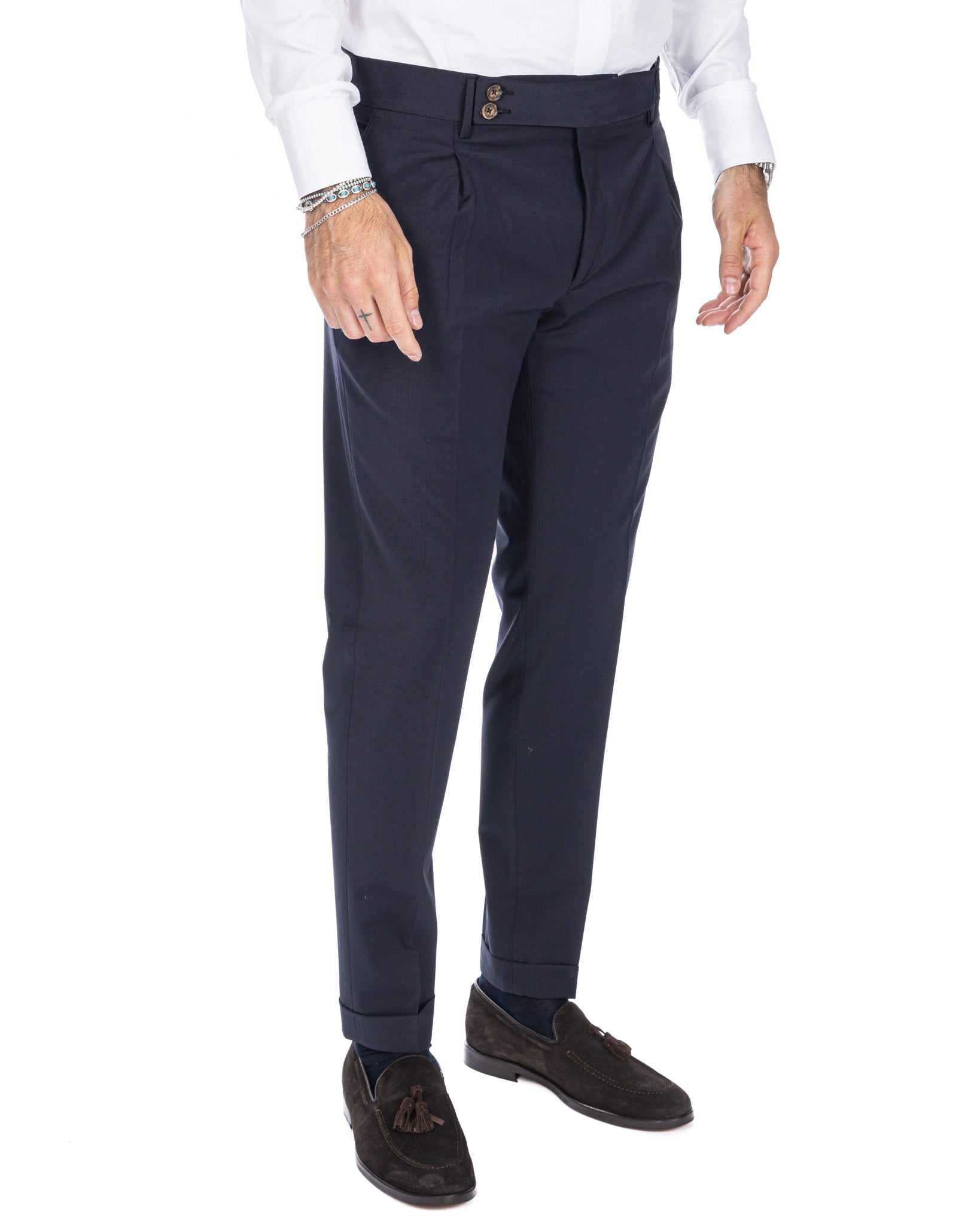 Queens - pantalón azul de lana