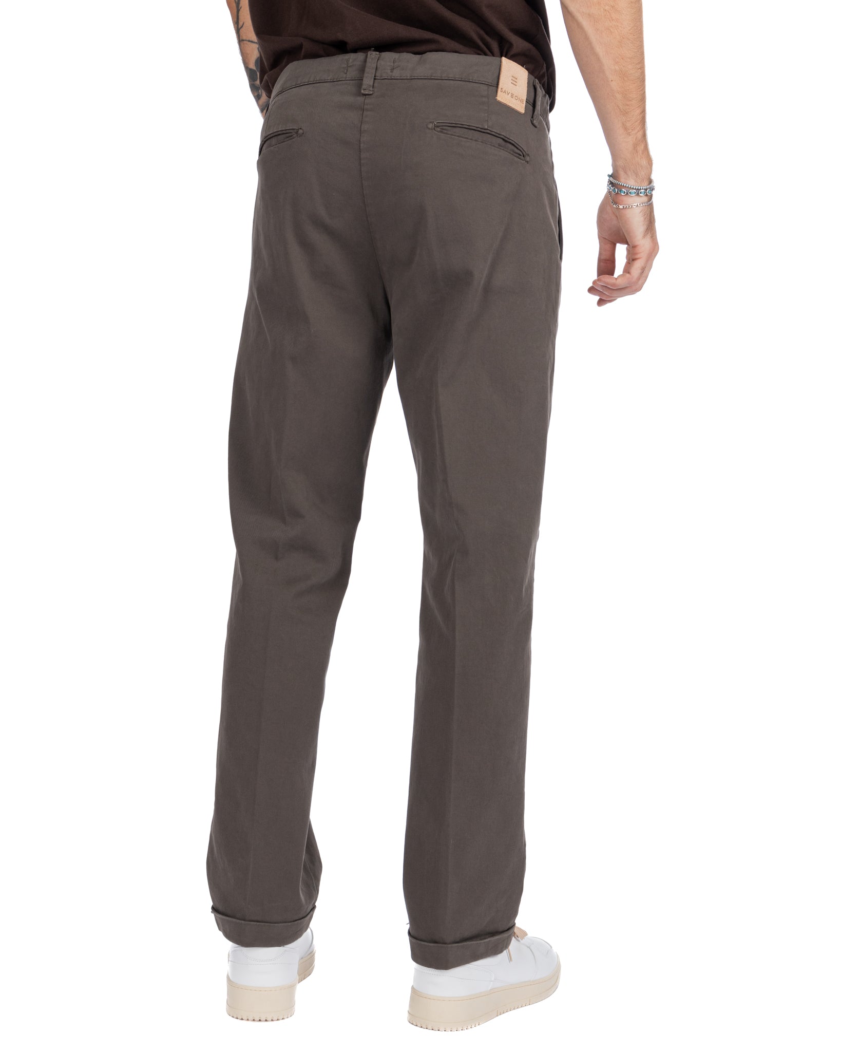 Sean - pantalón de algodón holgado barro
