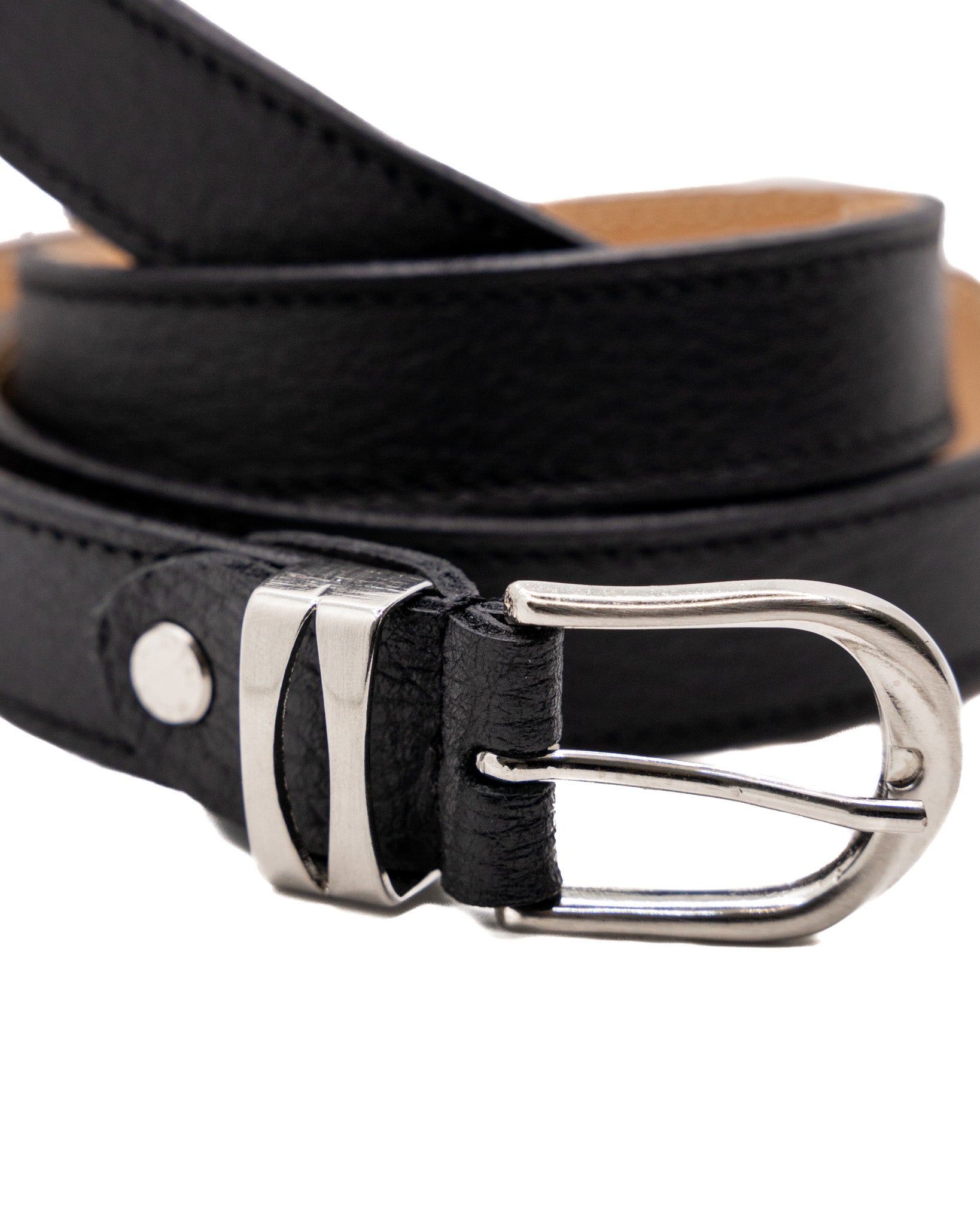 Cintura Assisi in pelle nera