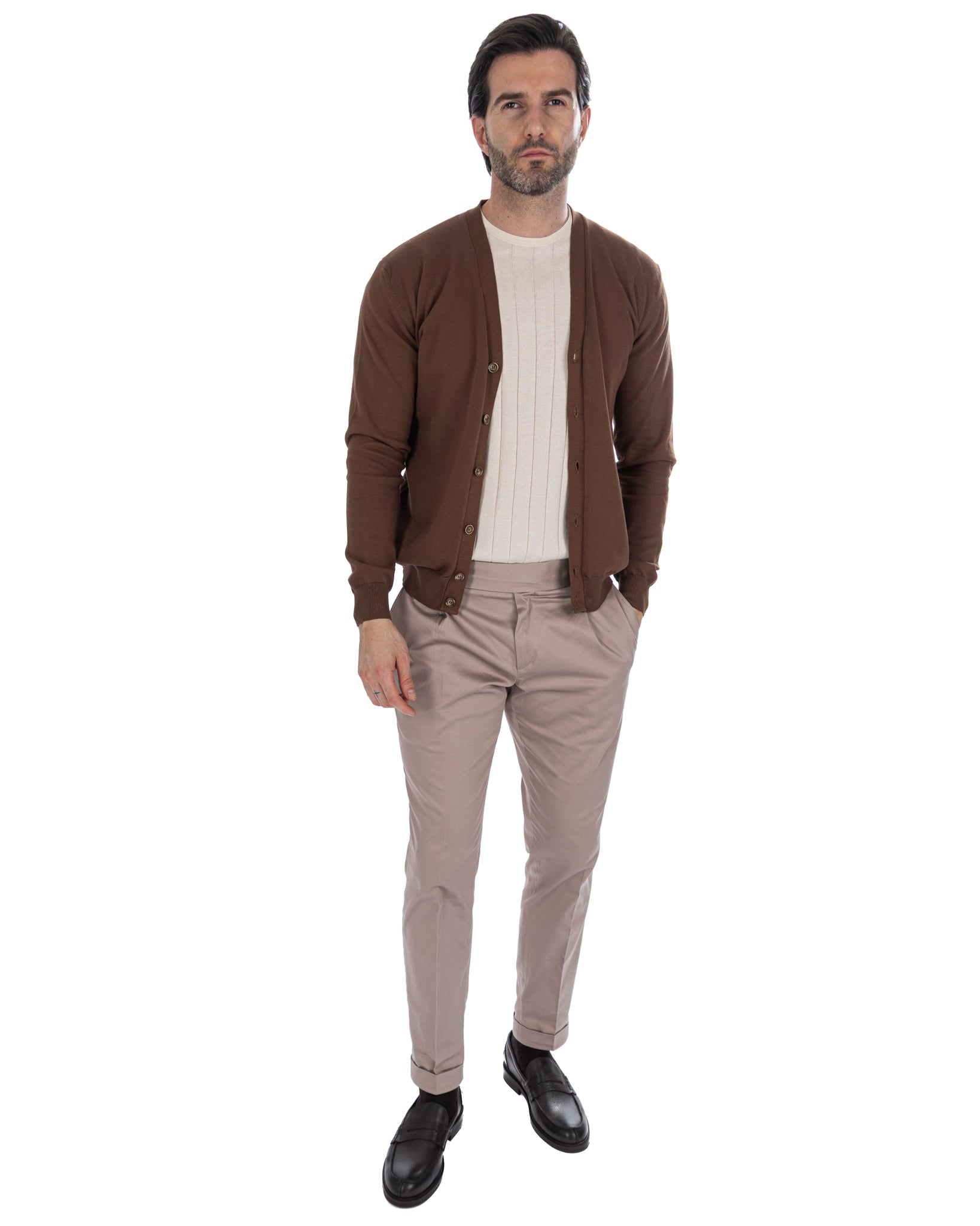 Marcel - pantalón de algodón en color crudo