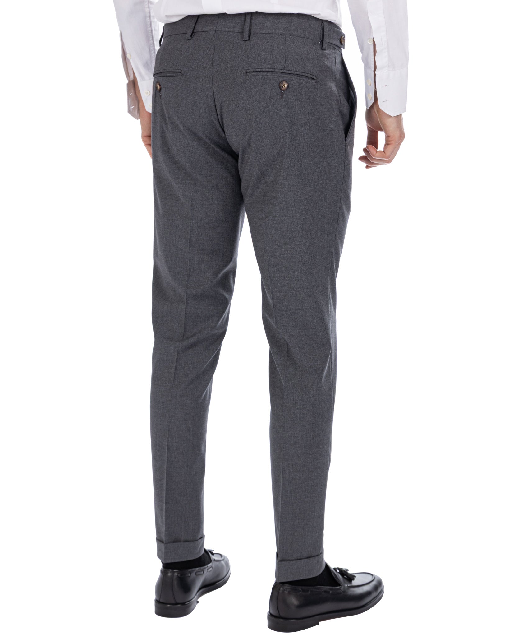 Víctor - pantalón de mezcla de lana antracita