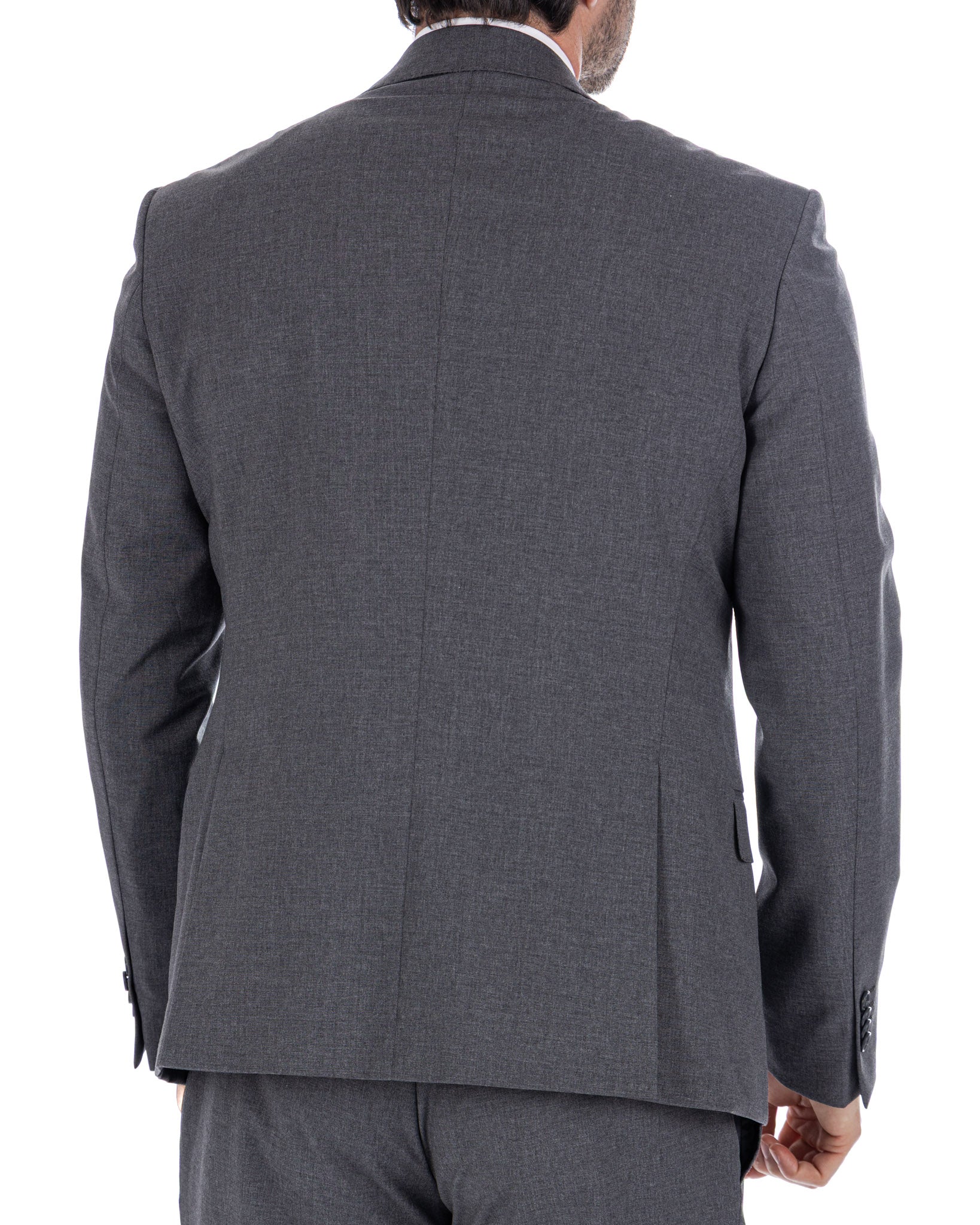Landon - chaqueta de mezcla de lana antracita