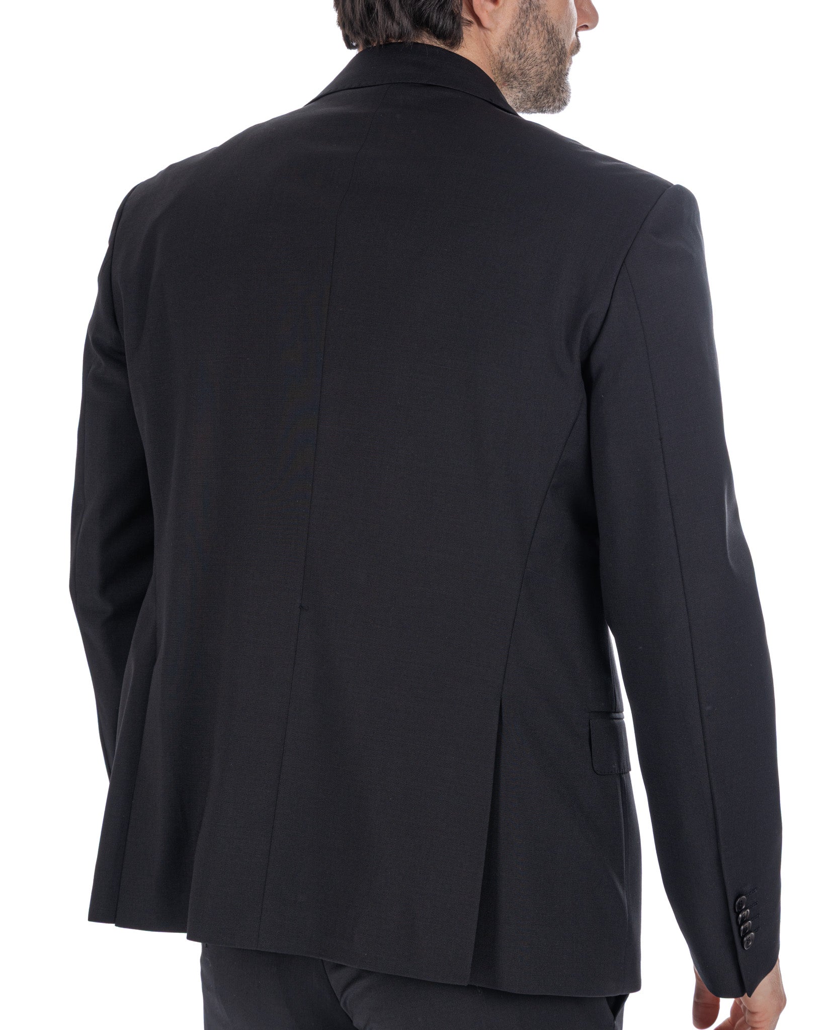 Landon - chaqueta de mezcla de lana negra