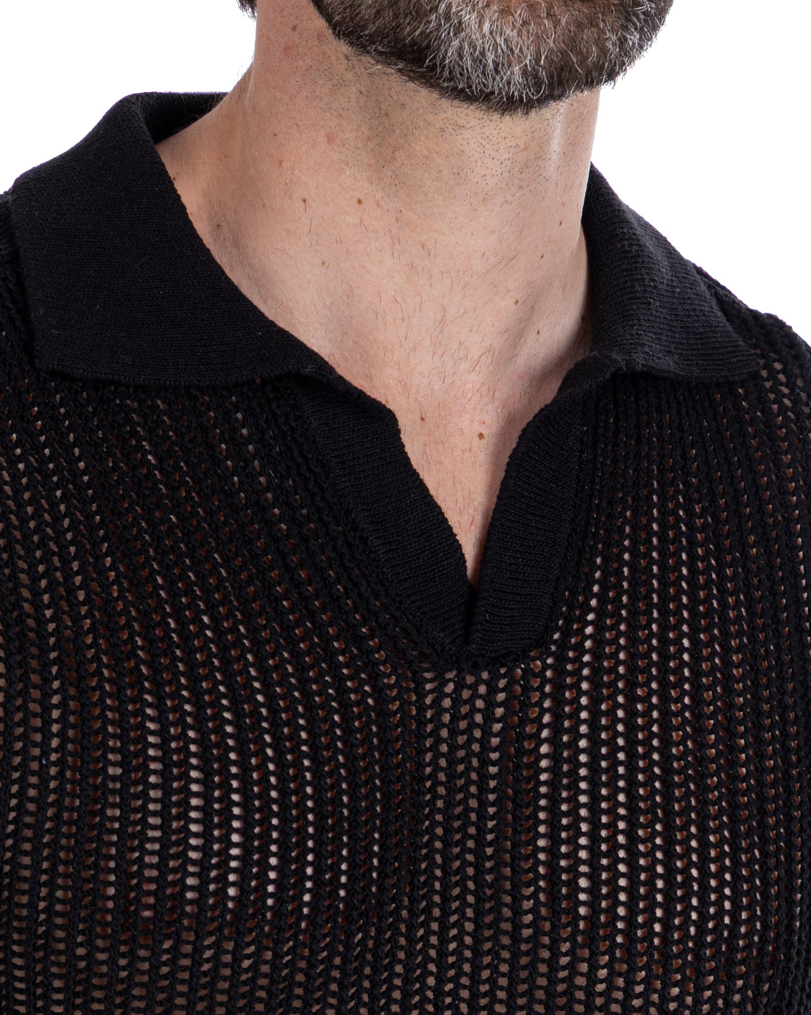 Casper - polo oversize calada negra