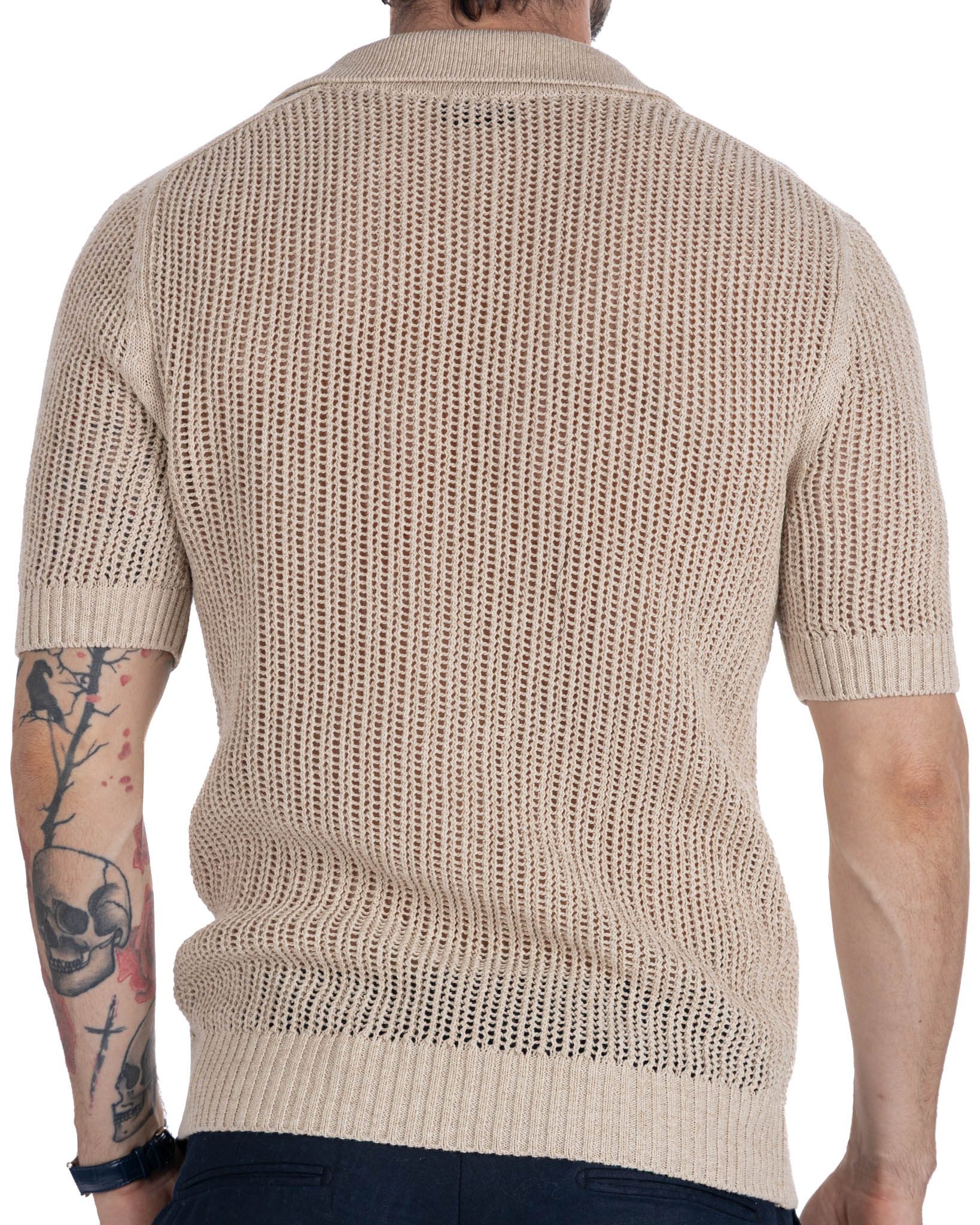 Casper - polo oversize calada beige
