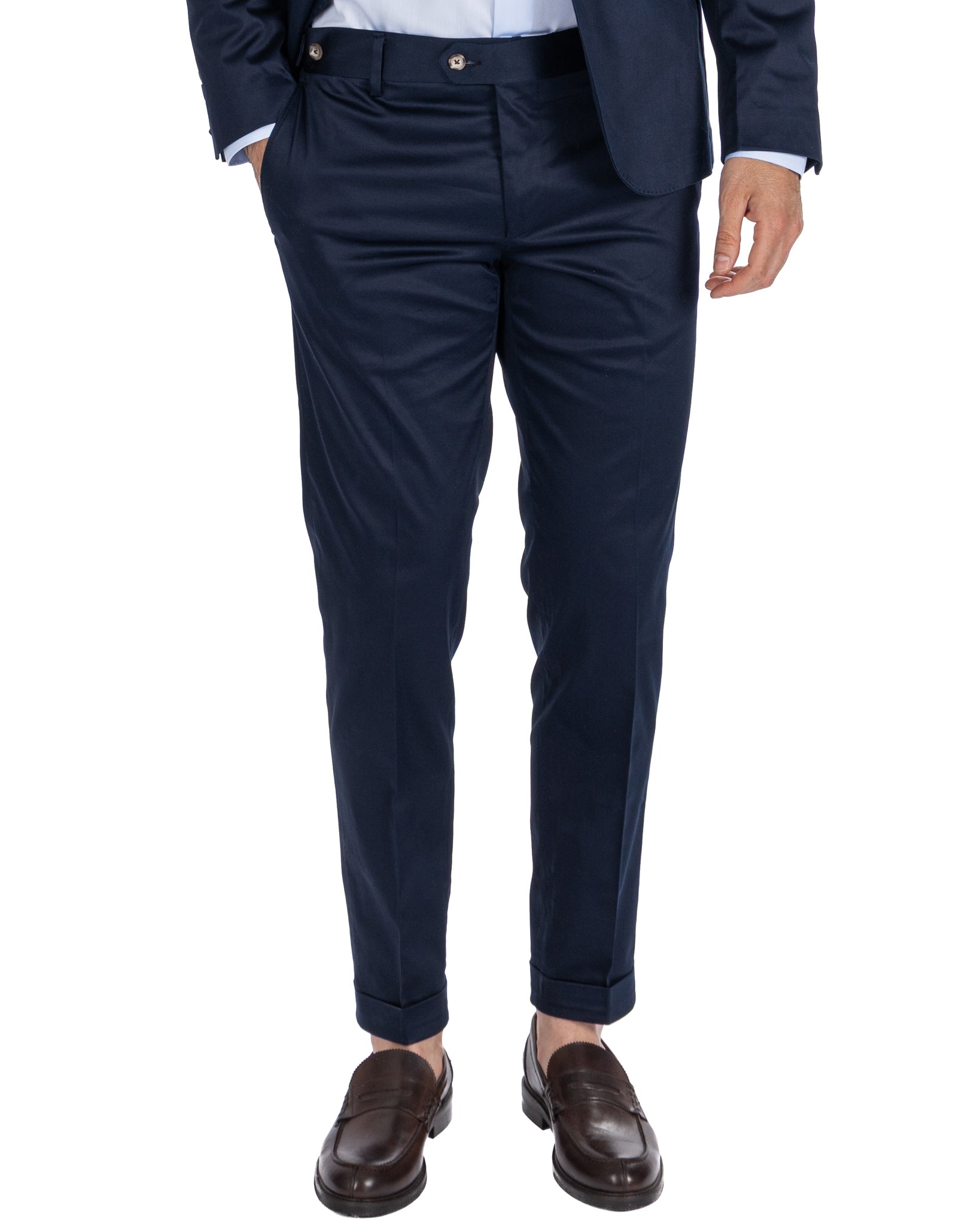 Laurence - blue cotton trousers