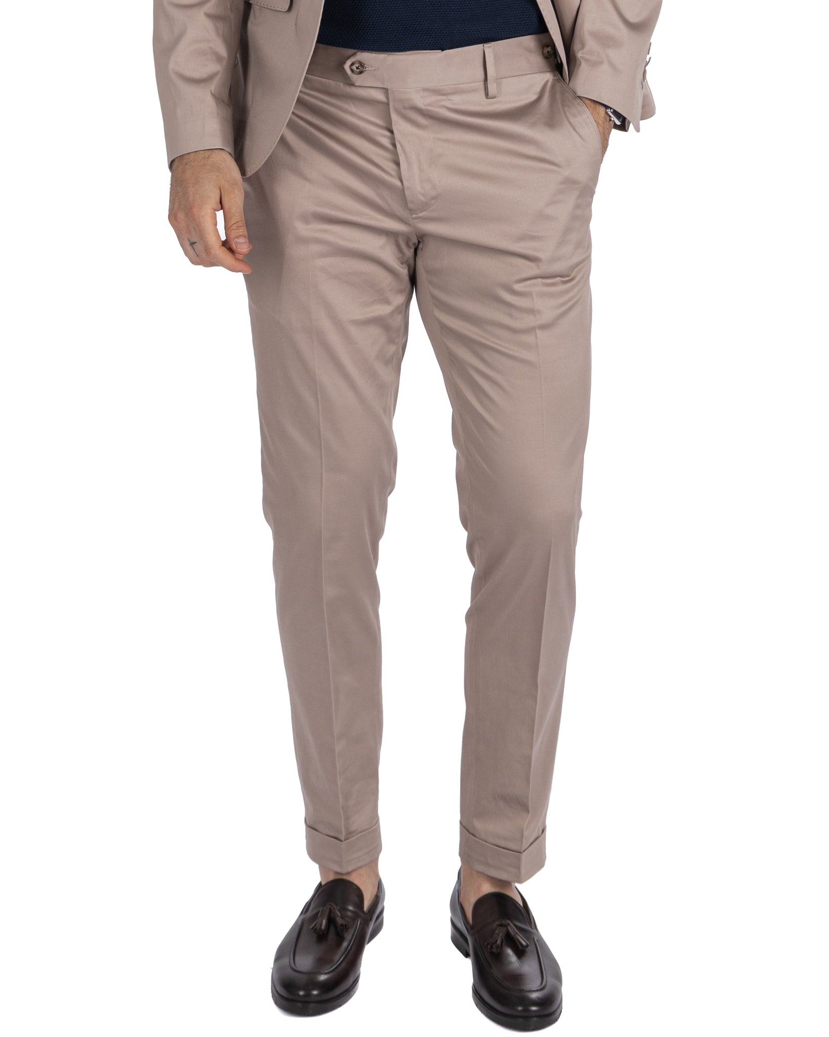 Laurence - pantalón de algodón en color soga