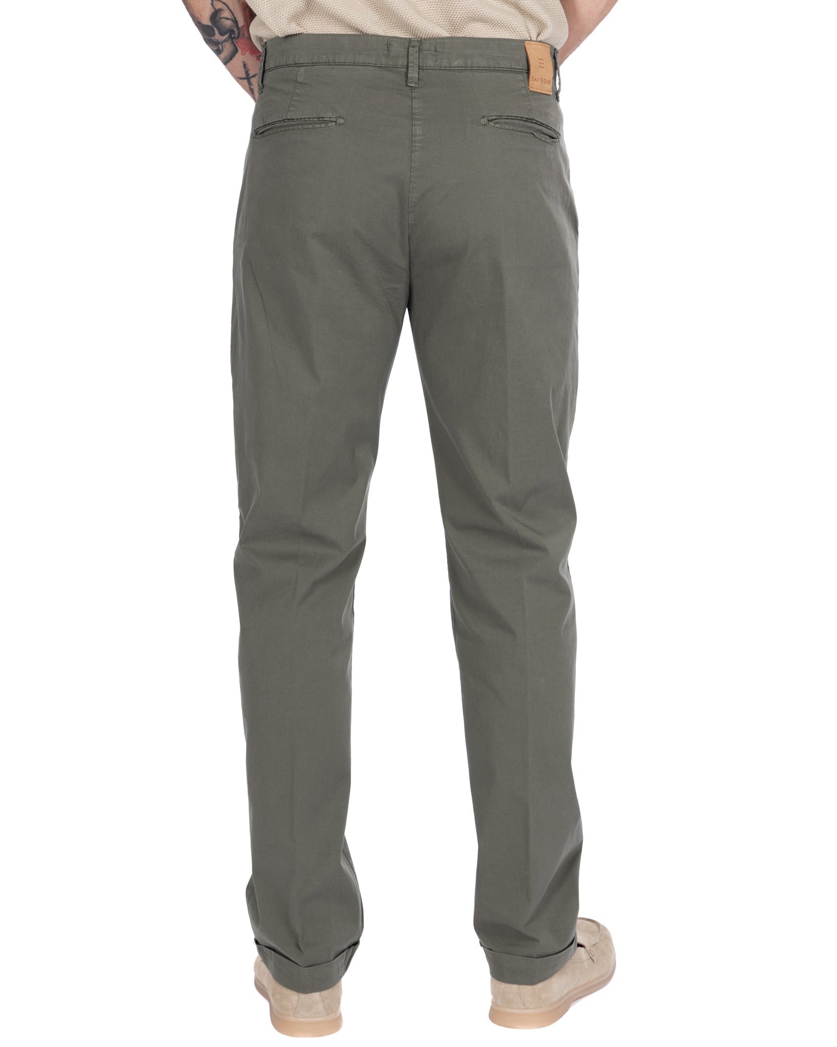 Seath - pantalone in cotone largo militare
