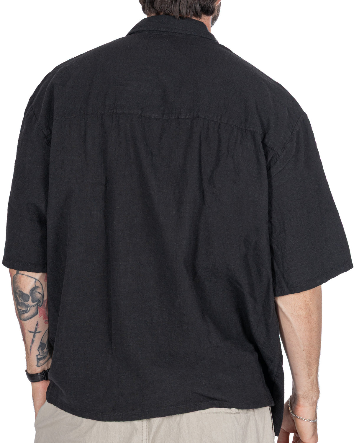 Madeira - Black Oversized Woven Shirt