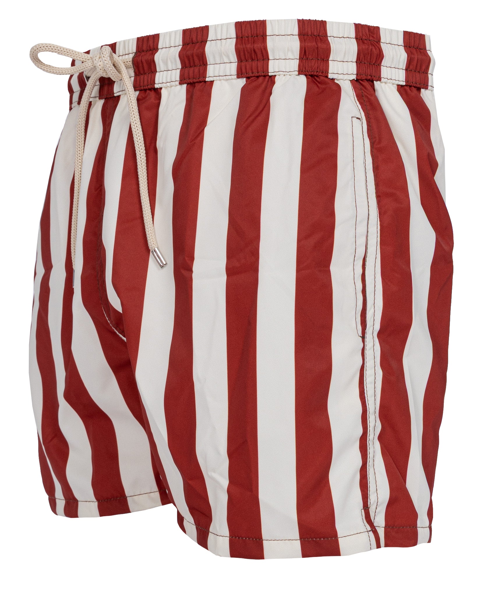Línea - traje de baño de raya burdeos