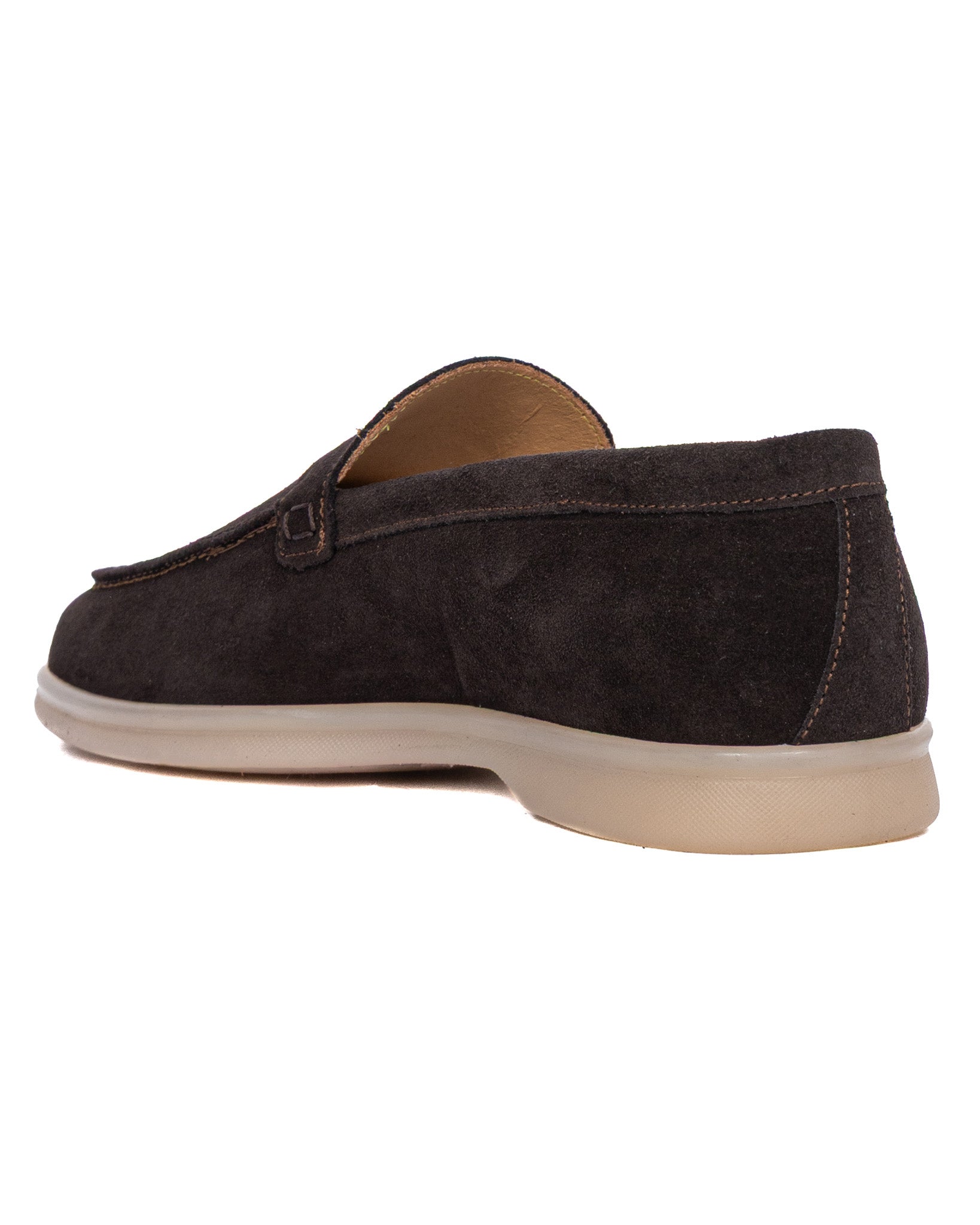 Valeri moccasin in dark brown suede