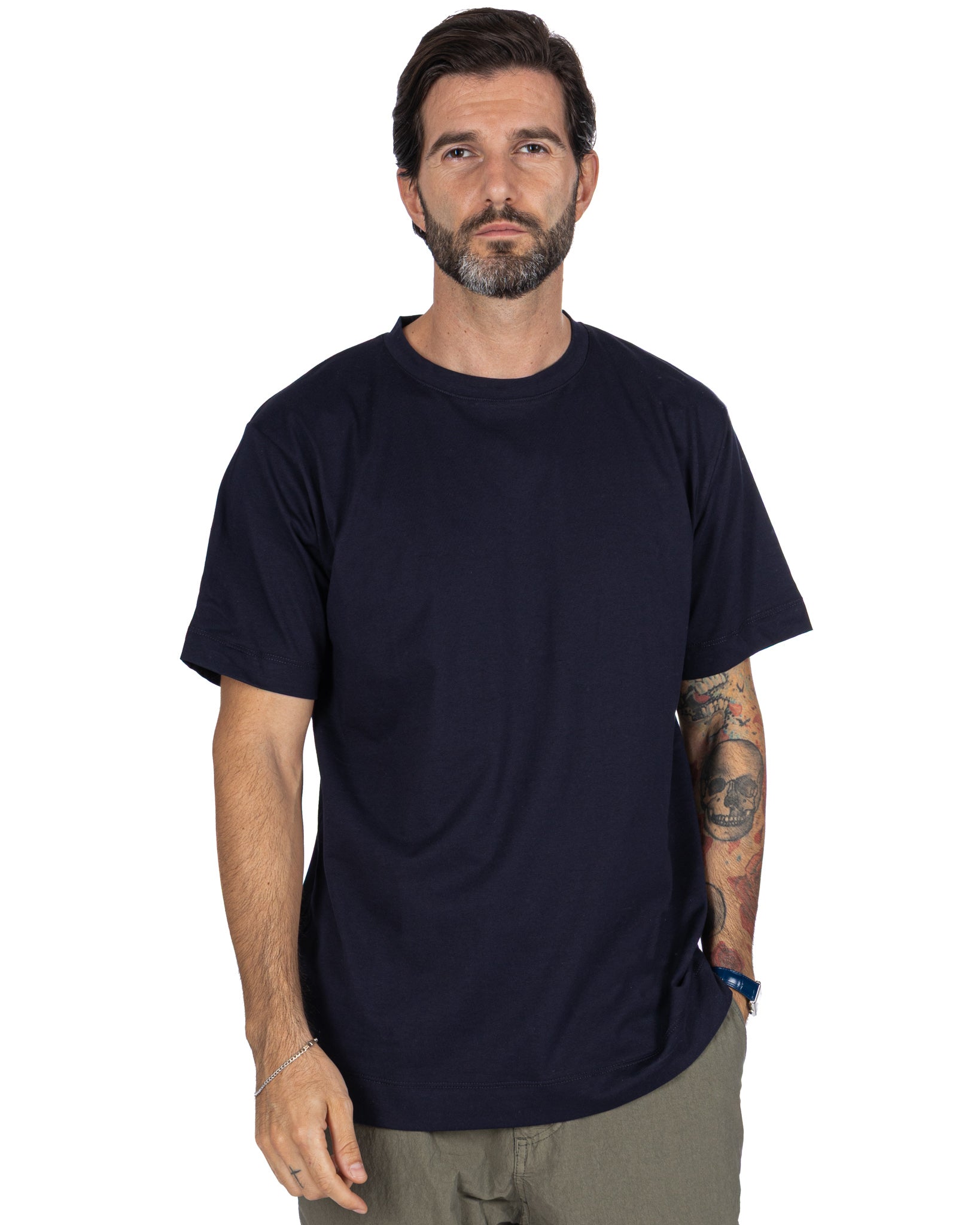 Camiseta de algodón azul Bergen