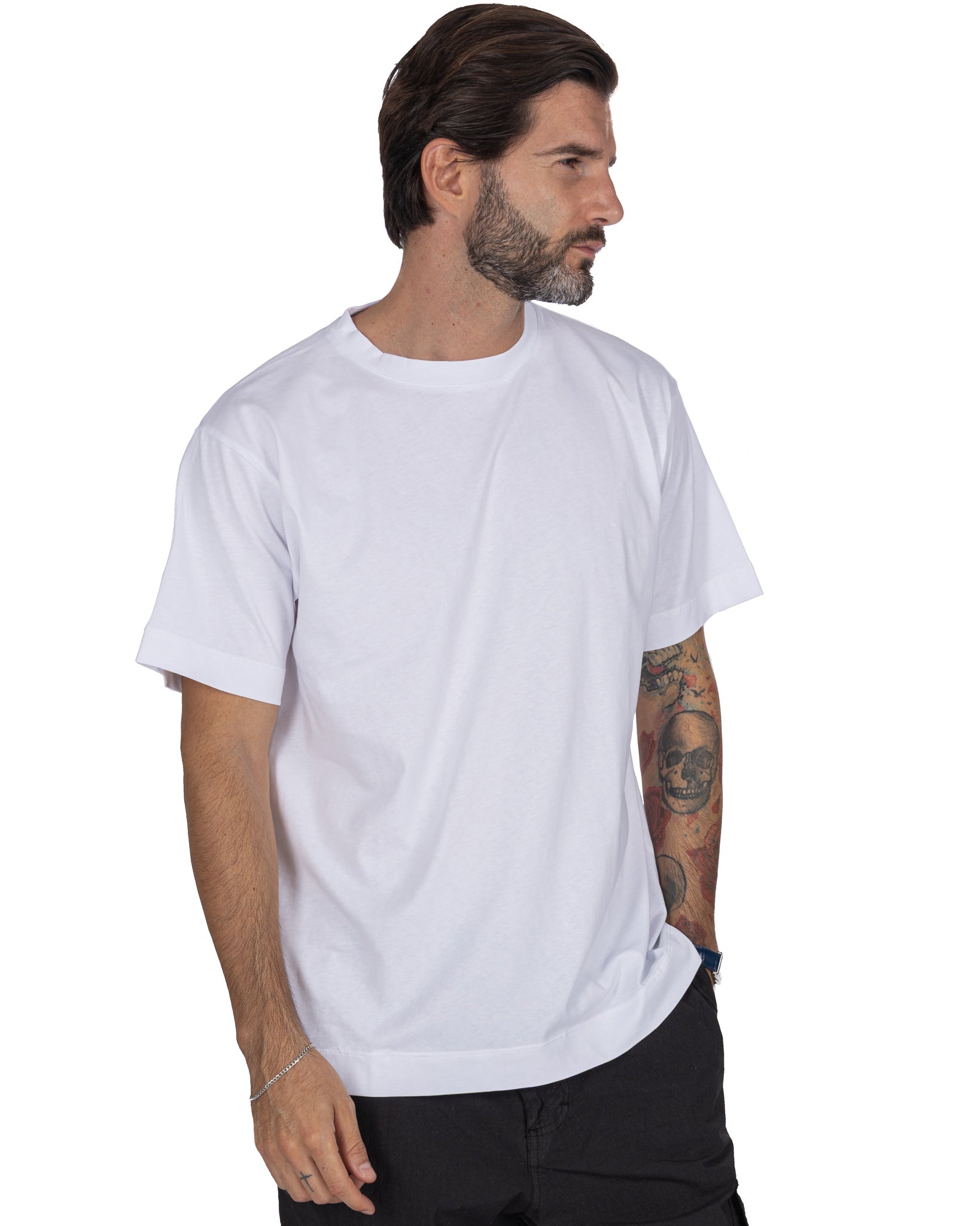 T-shirt Bergen in cotone bianca