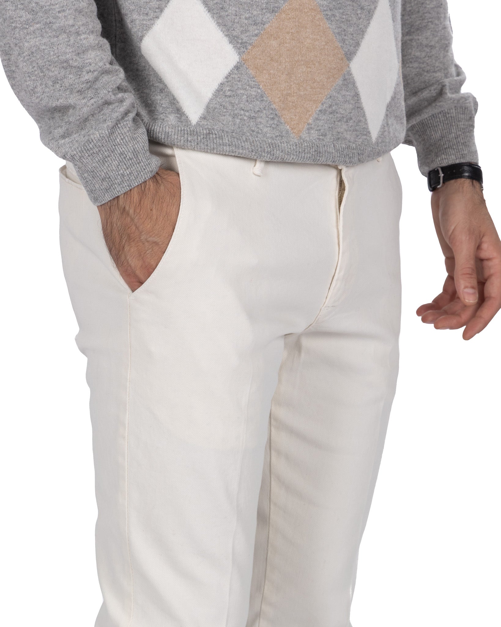Pantalón Jack estructurado crema