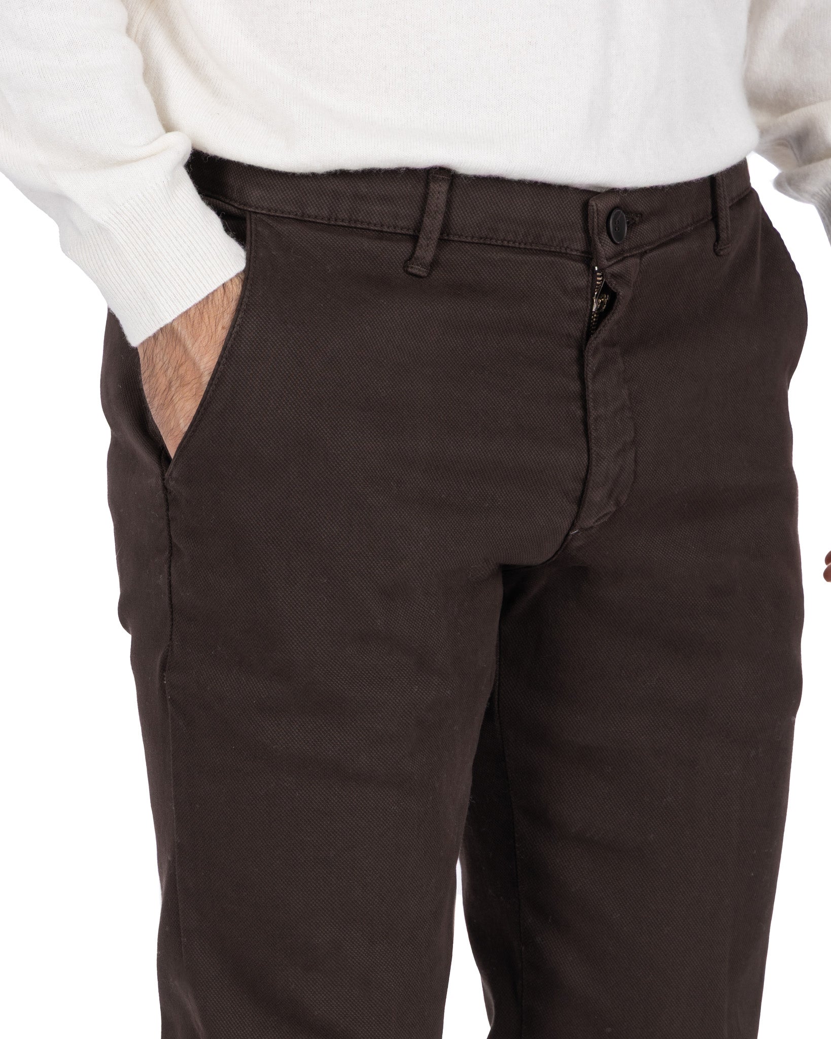 Pantalón Jack estructurado marrón oscuro