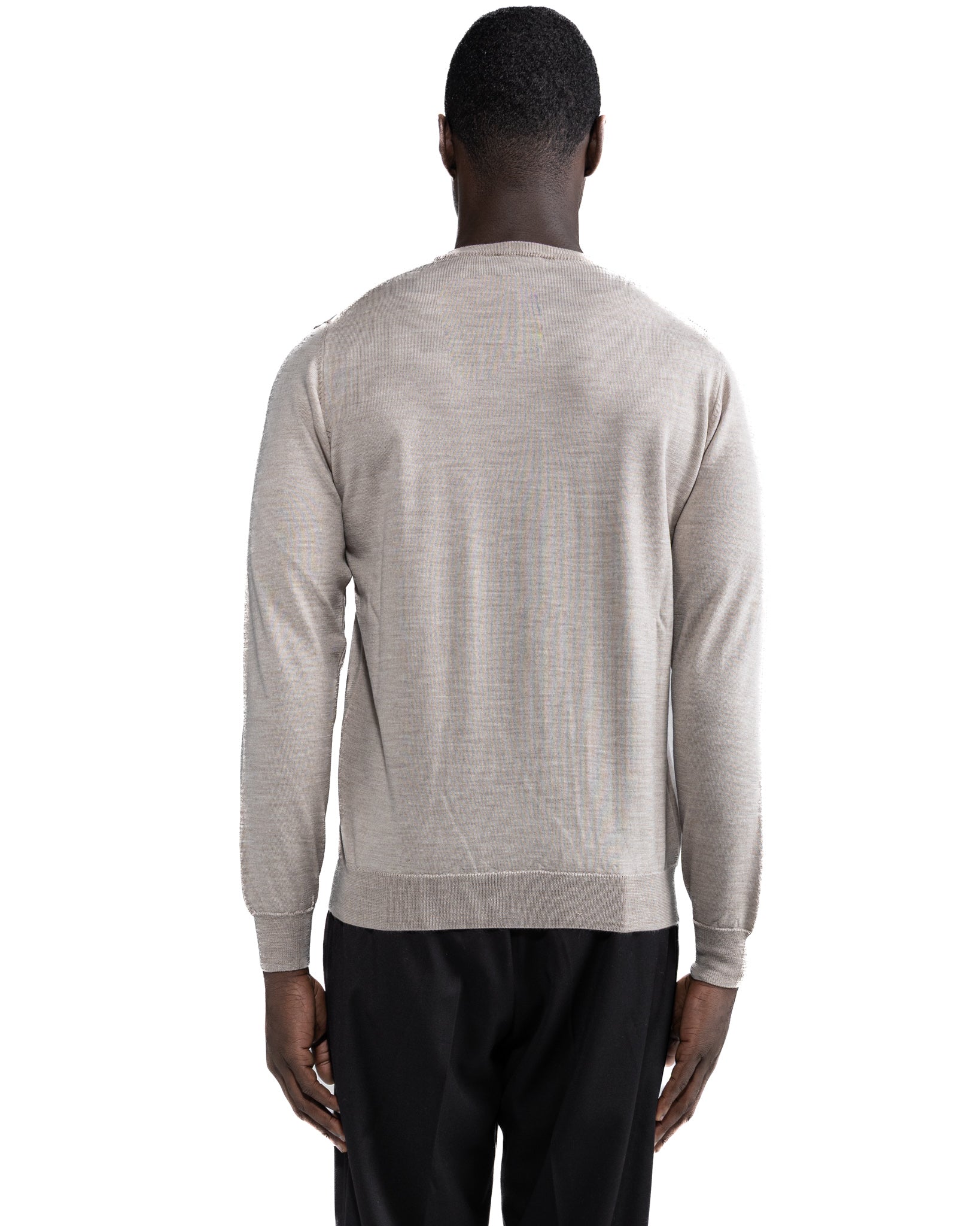 Jersey de cuello redondo Furore en lana merino Tollegno arena