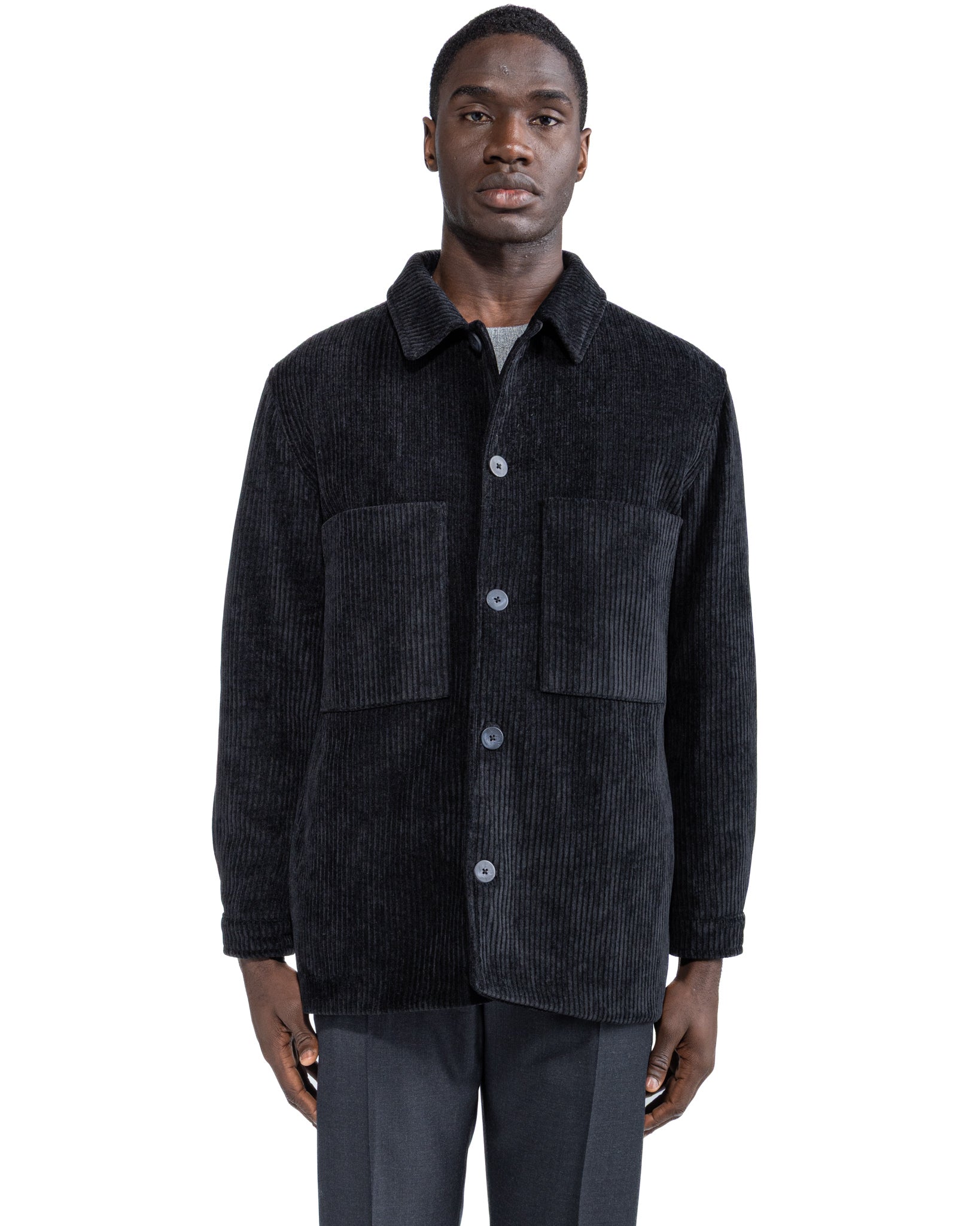 Chaqueta oversize Jeremie de terciopelo negro