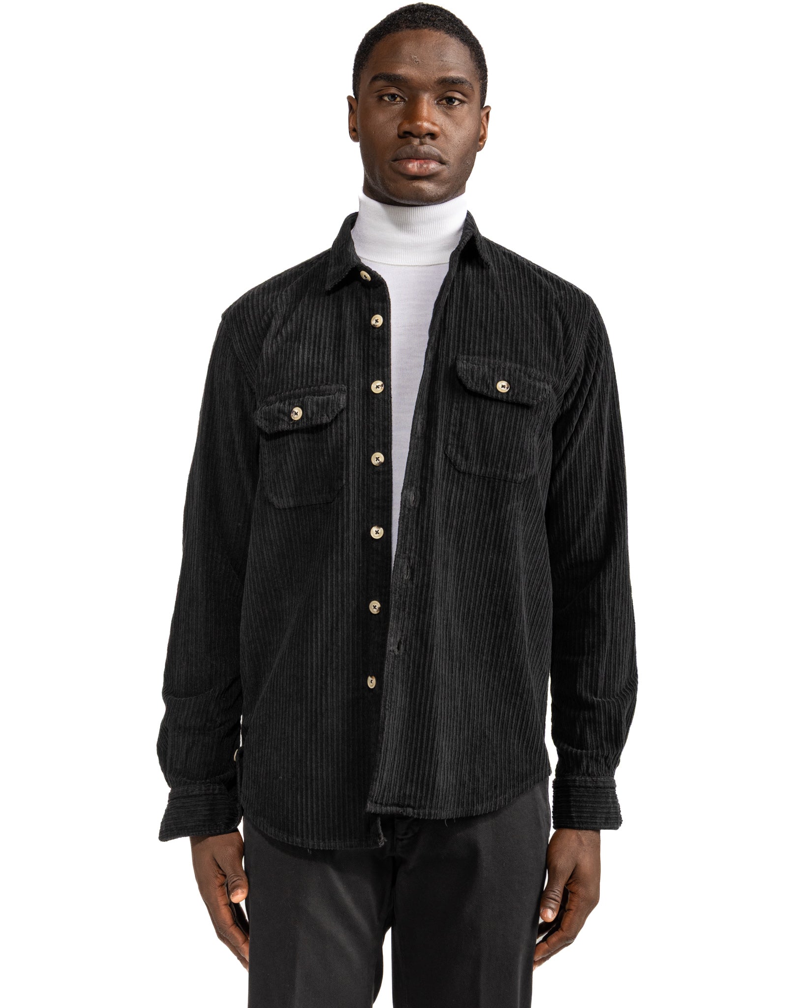 Atlantis - camisa de terciopelo negro