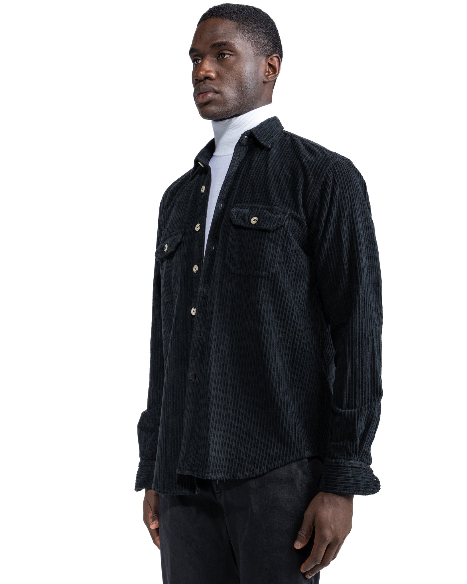 Atlantis - camisa de terciopelo negro