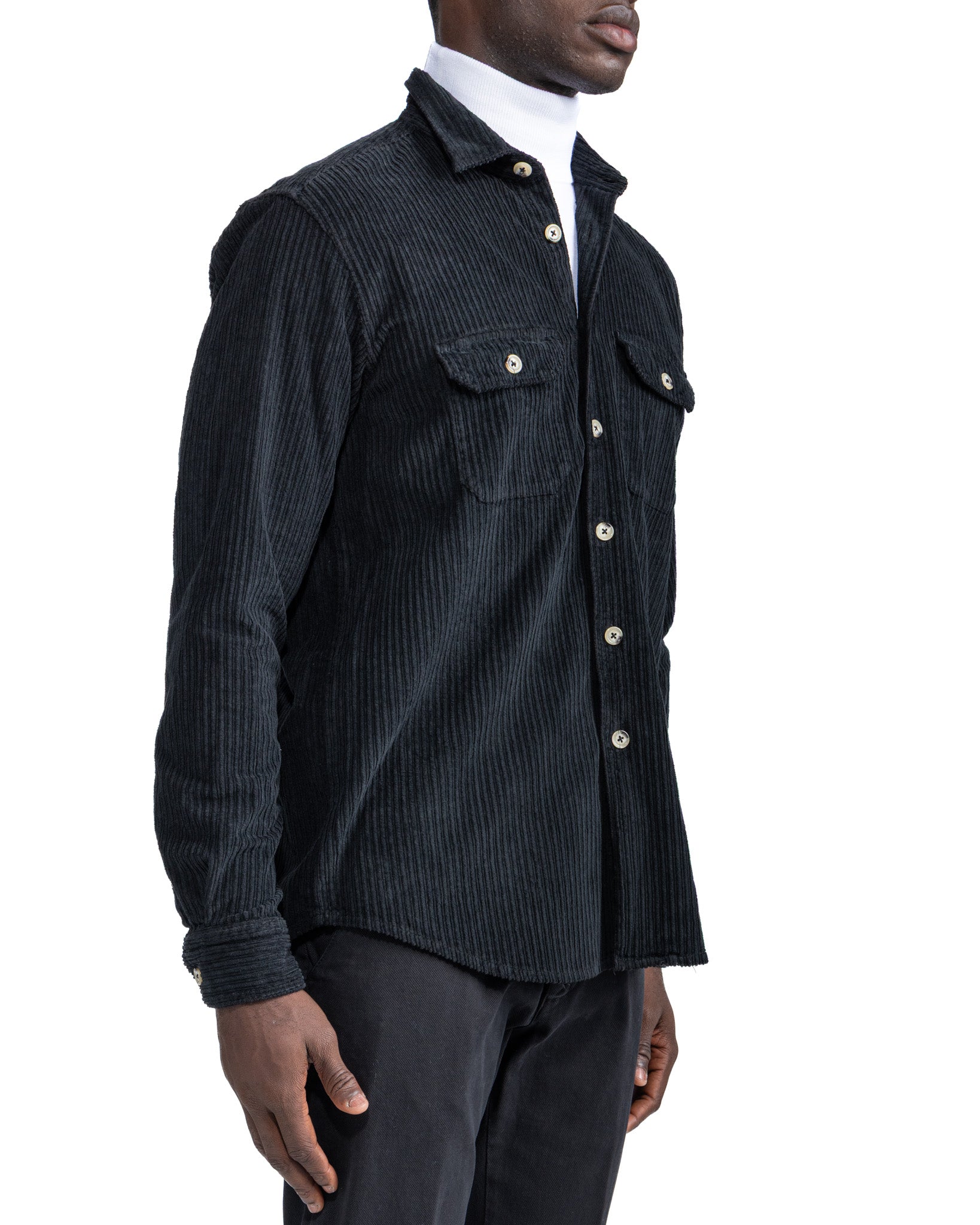Atlantis - camisa de terciopelo negro