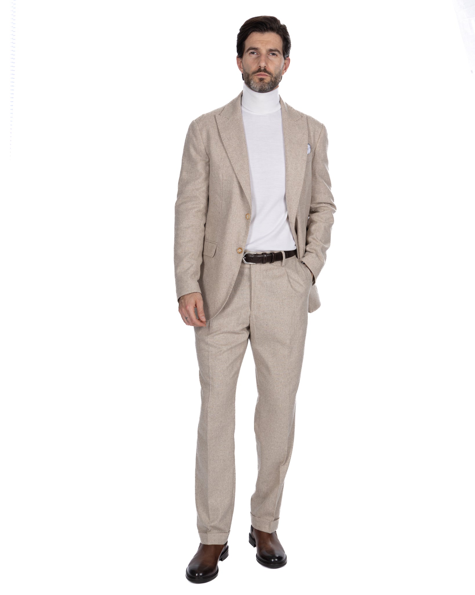 Giacca Reflex in flanella beige