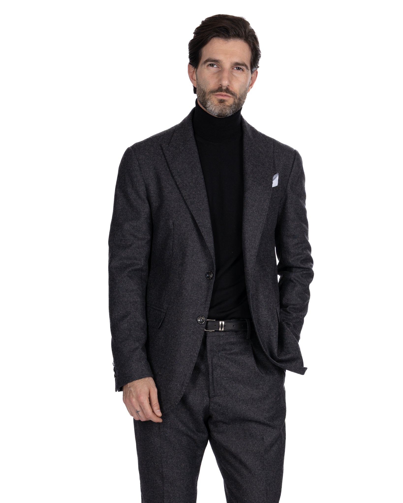 Chaqueta Reflex en franela antracita