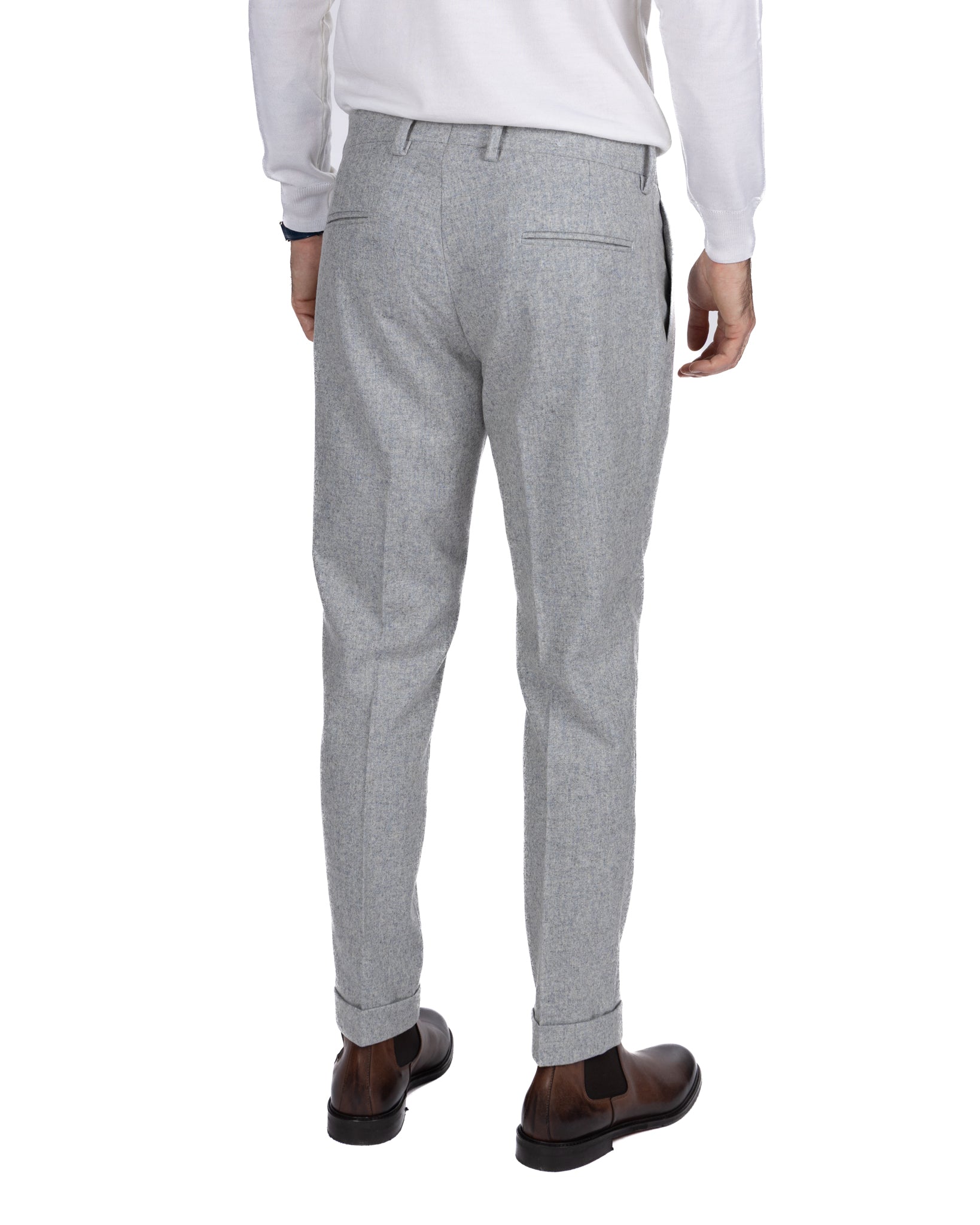 Leica grey flannel trousers