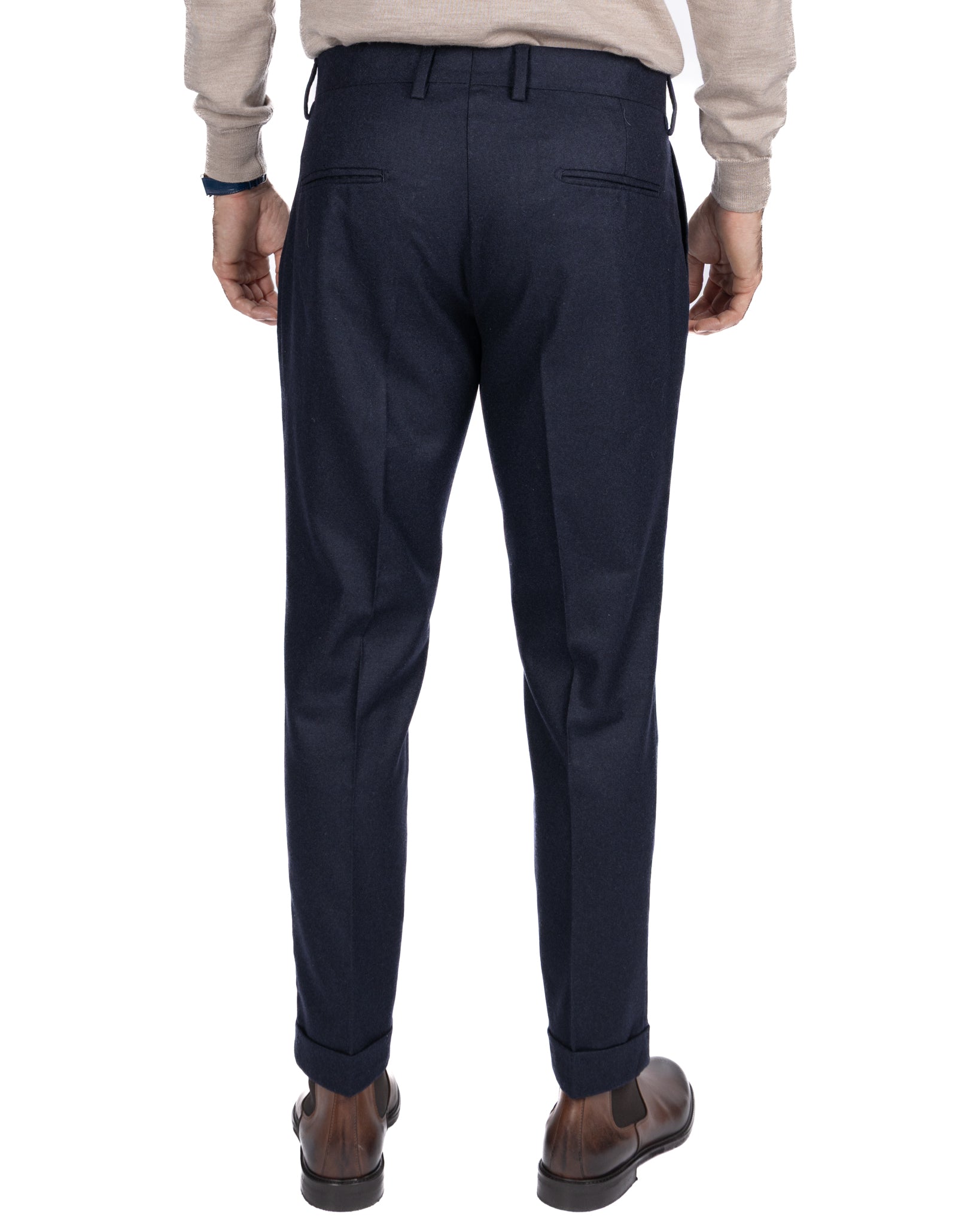 Pantalón Leica de franela azul